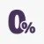 The image shows a black percentage symbol (%) with a purple circle behind it.