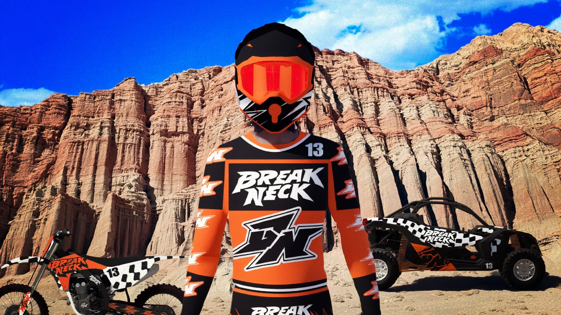 Break Neck Motocross: Brand Identity Package