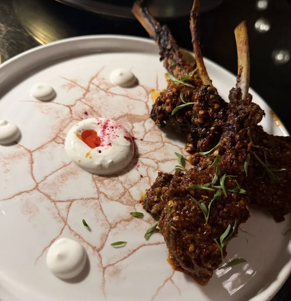 desi food reviews - lamb chops in musaafer's Chaanp in houston, tx