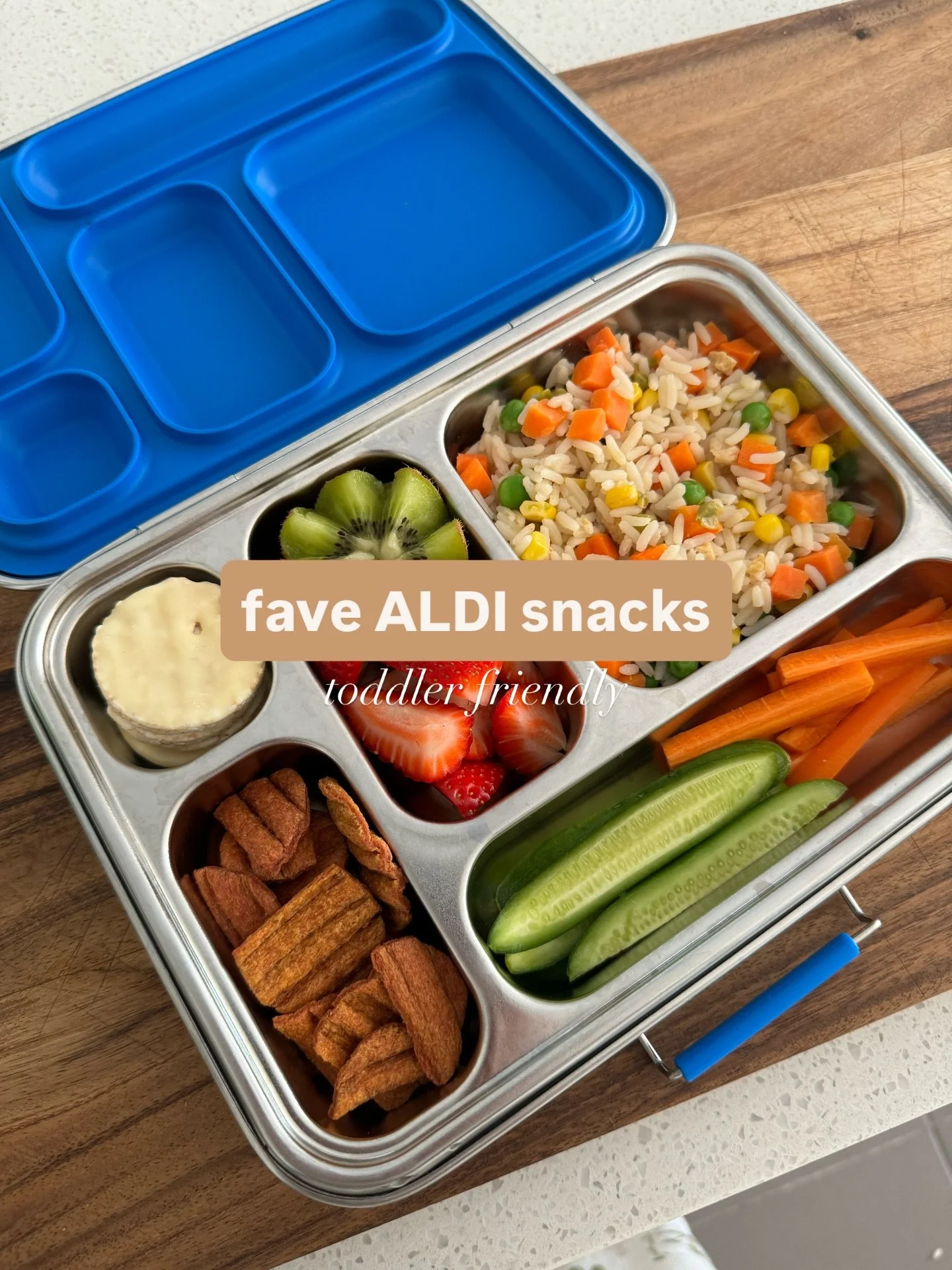 went for a stroll through ALDI and thought I&rsquo;d share some of my faves for Harvey. 

I love watching ALDI expand their range every quarter.. bring on more affordable *better* choices for our families 🙌🏼

#lunchbox #toddler #snacks #sahm #crunc