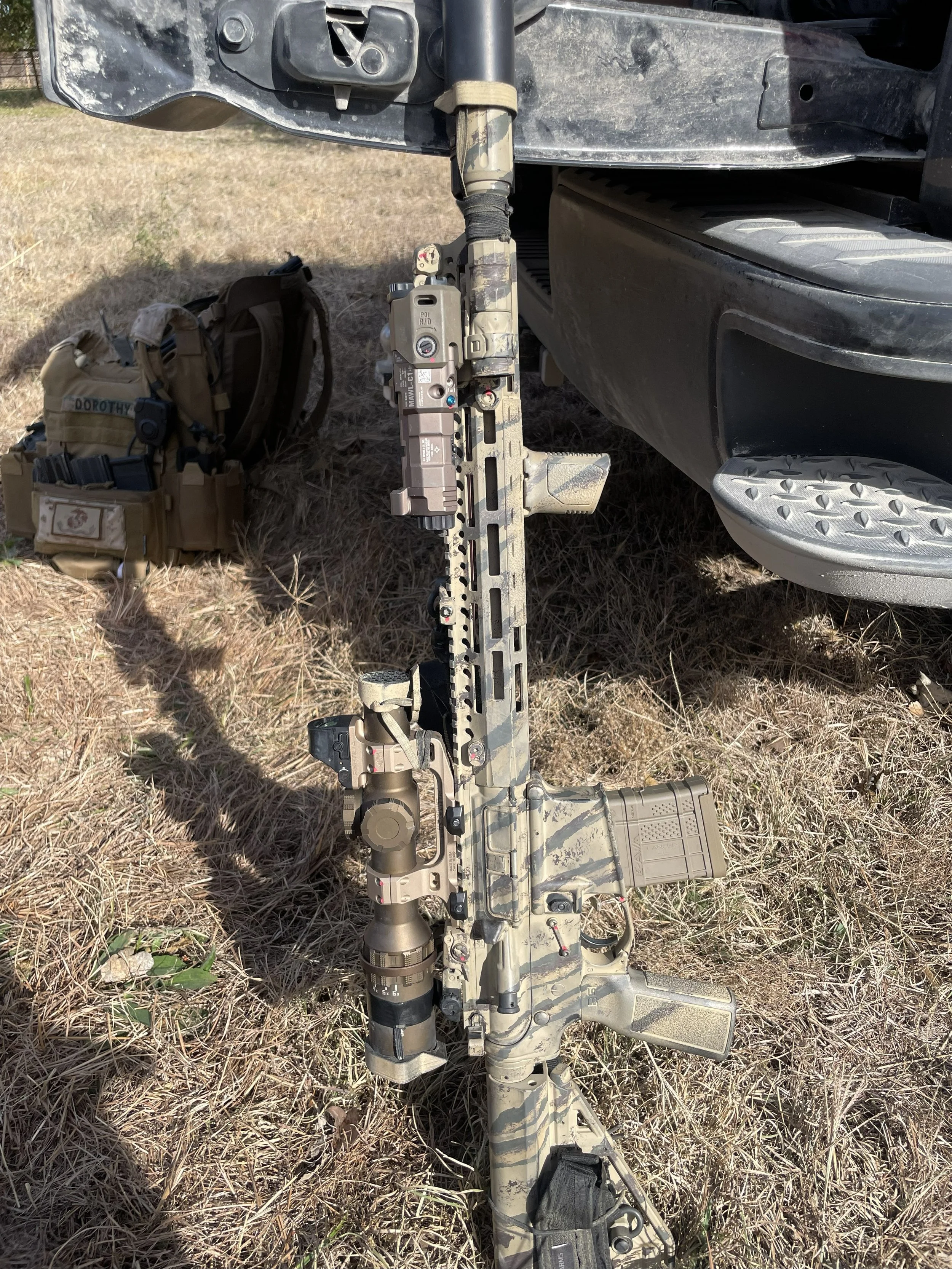 Otter Creek Labs Polonium K Suppressor, Sig Tango 6-T Scope, Holosun 407 Red Dot, B.E. Meyers MAWL, Modlite OKW, BCM Gunfighter 14.5 Upper Receiver Group 