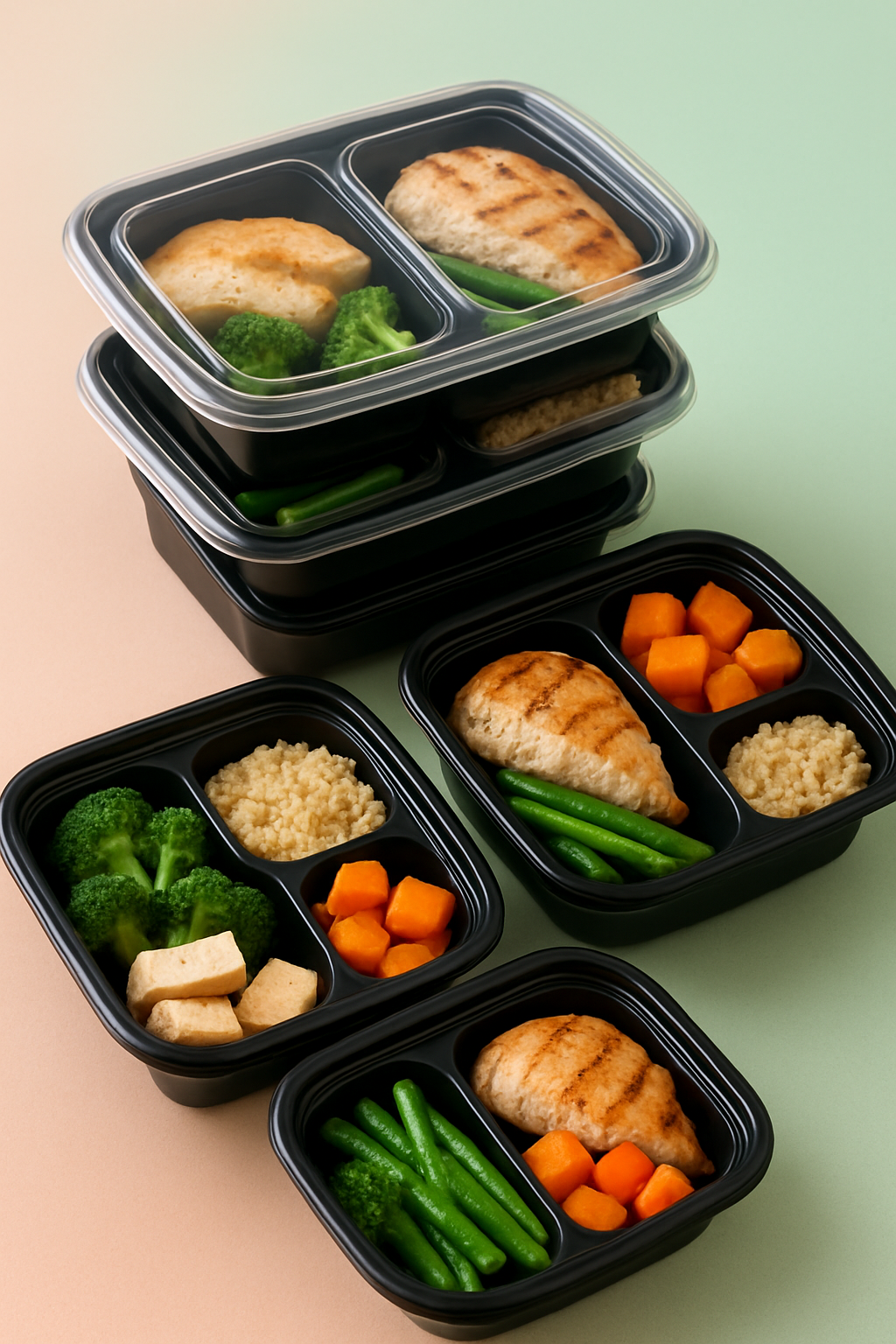 MealPrep Mini 3-Compartment Containers (Set of 7)