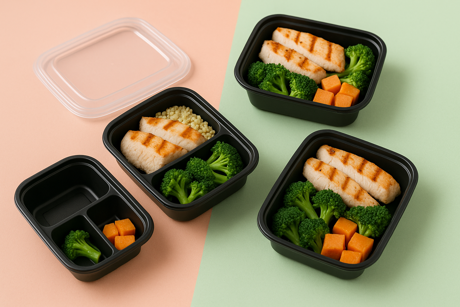 MealPrep Mini 2-Compartment Containers (Set of 7)