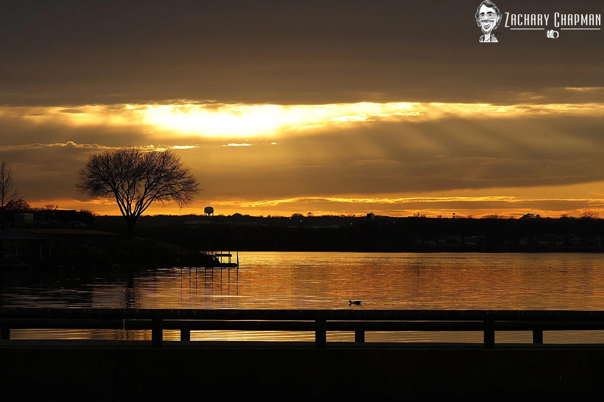 Untitled Sunset #3 
Arlington Tx, Bowman Springs Park, February 14, 2026 (After the storm with God rays and clouds)