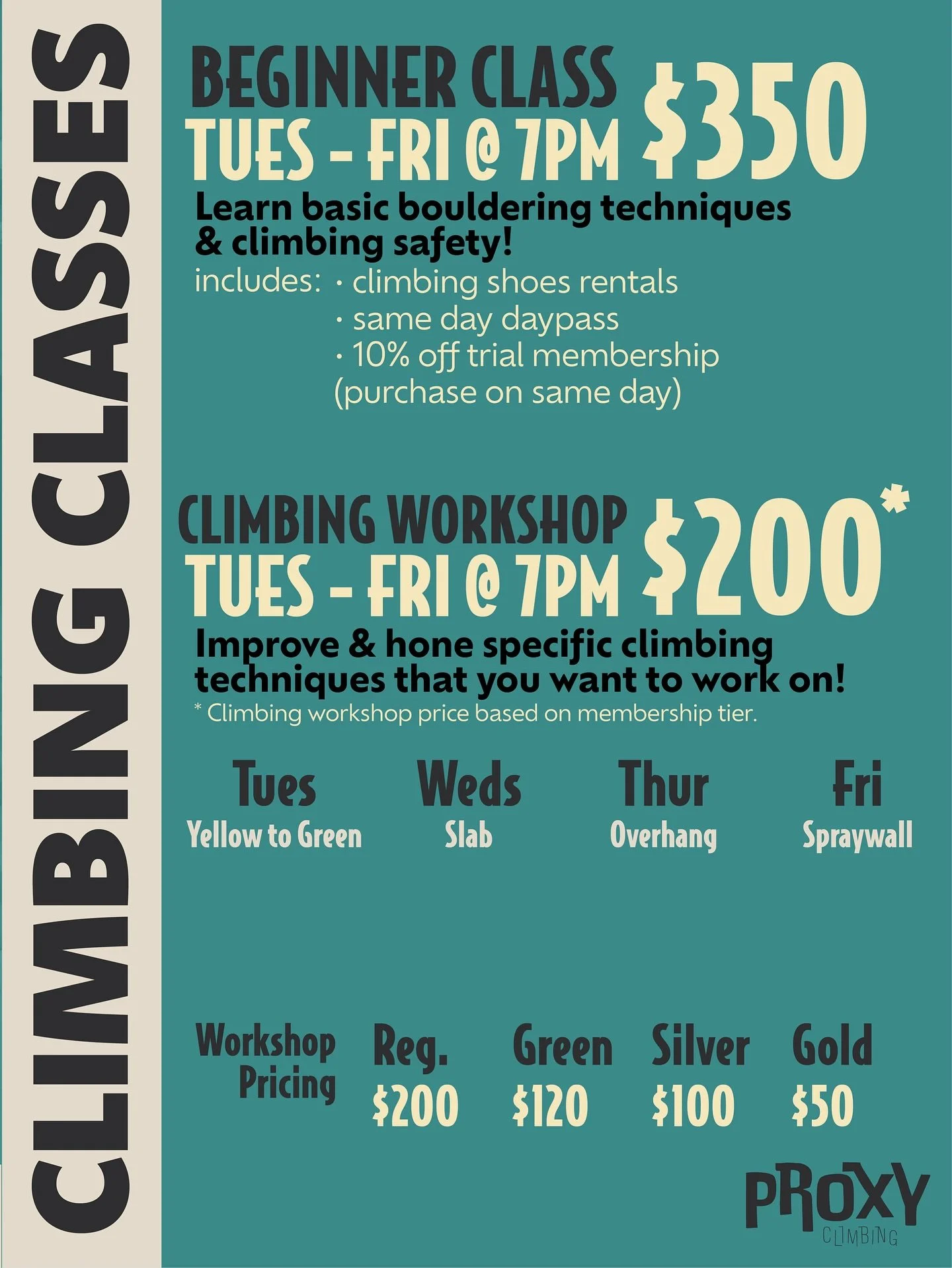 First time climbing or looking to improve your climbs? We&rsquo;ve got the class just for you! 

Beginner classes for first time climbers and climbing workshops for those that want to improve on specific climbing techniques! DM us to book now!

#boul
