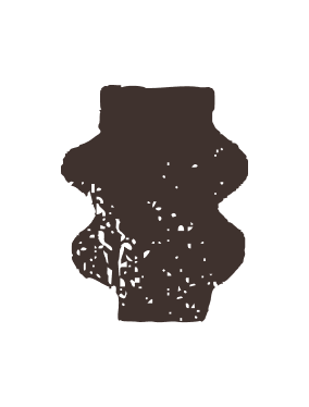 A simple, stylised illustration of a pot.
