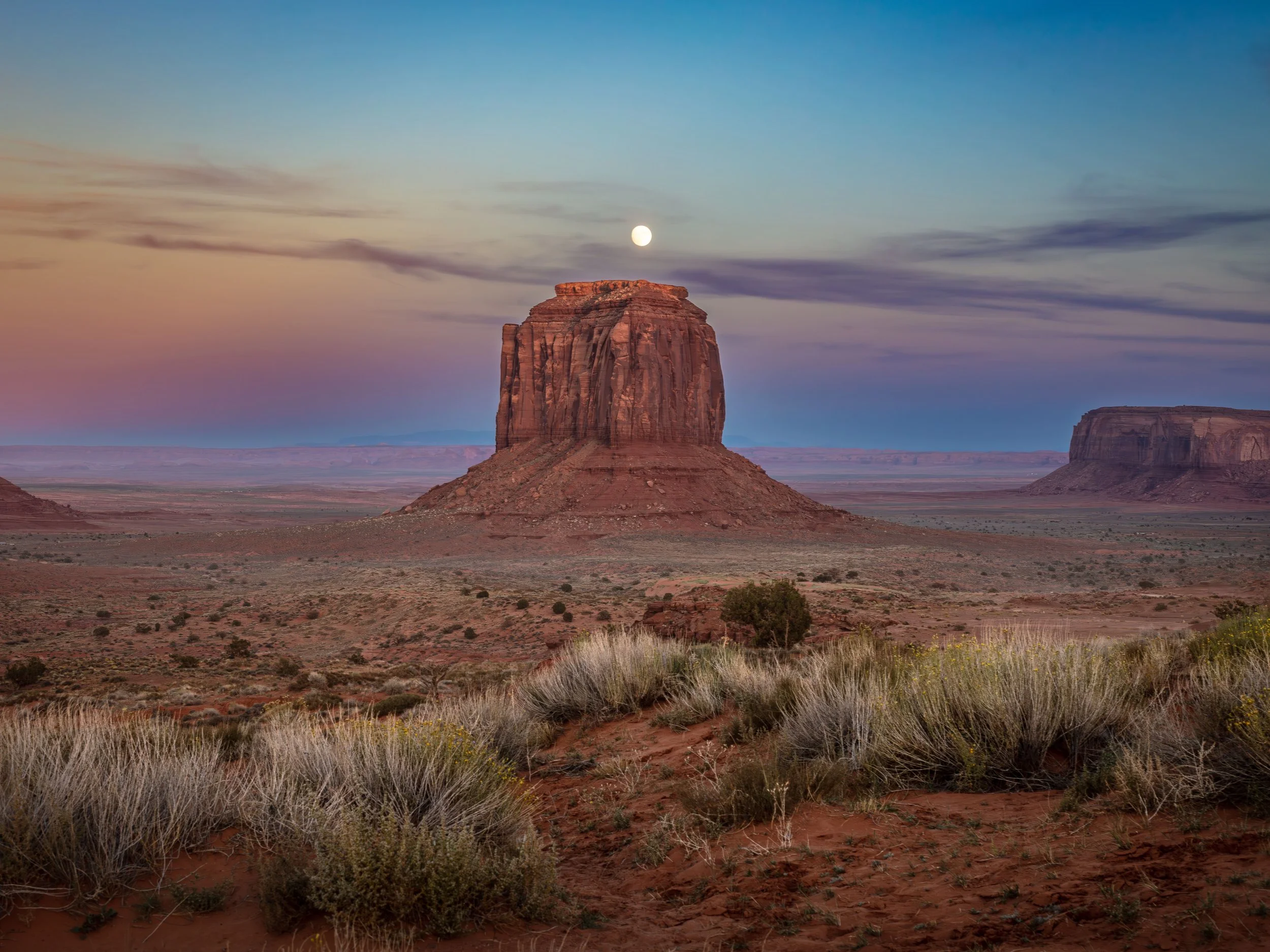 Monument Valley Moonrise Navajo Nation