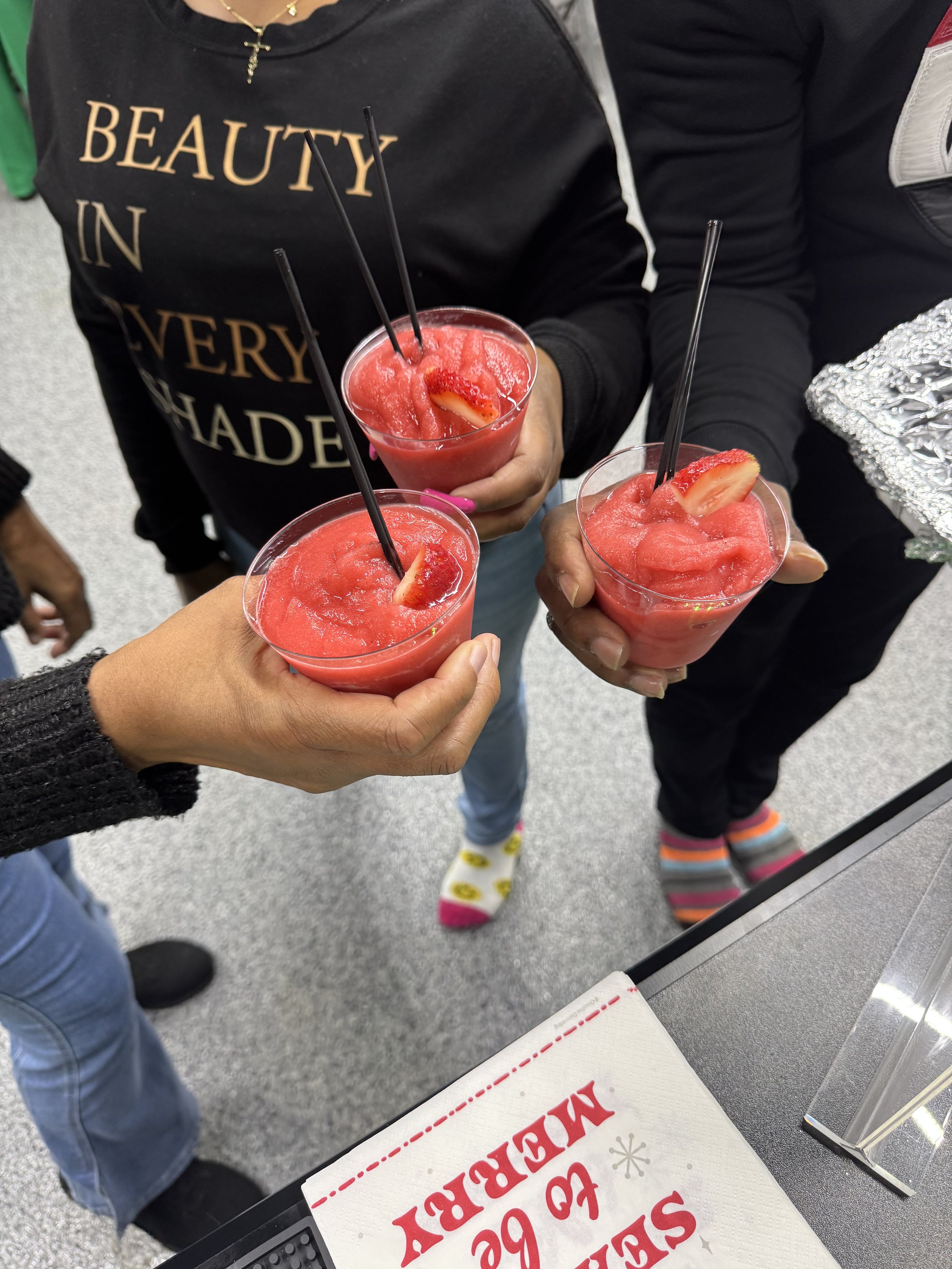 A client favorite, Strawberry Daiquiris 