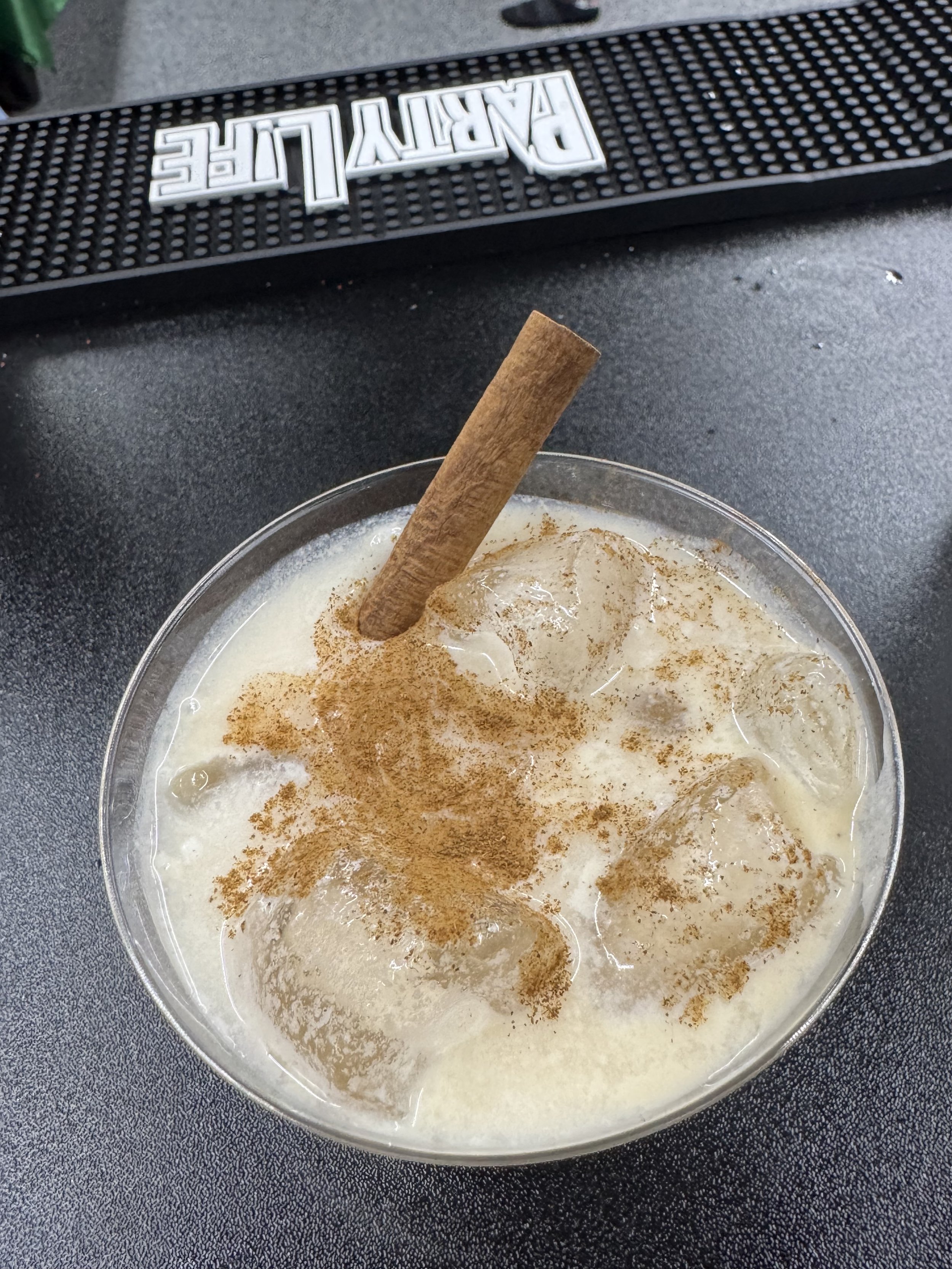 Puerto Rican Coquito (we had both one with alcohol and one without, both so tasty!)