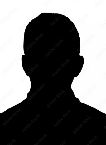 Silhouette di una persona senza dettagli visivi.