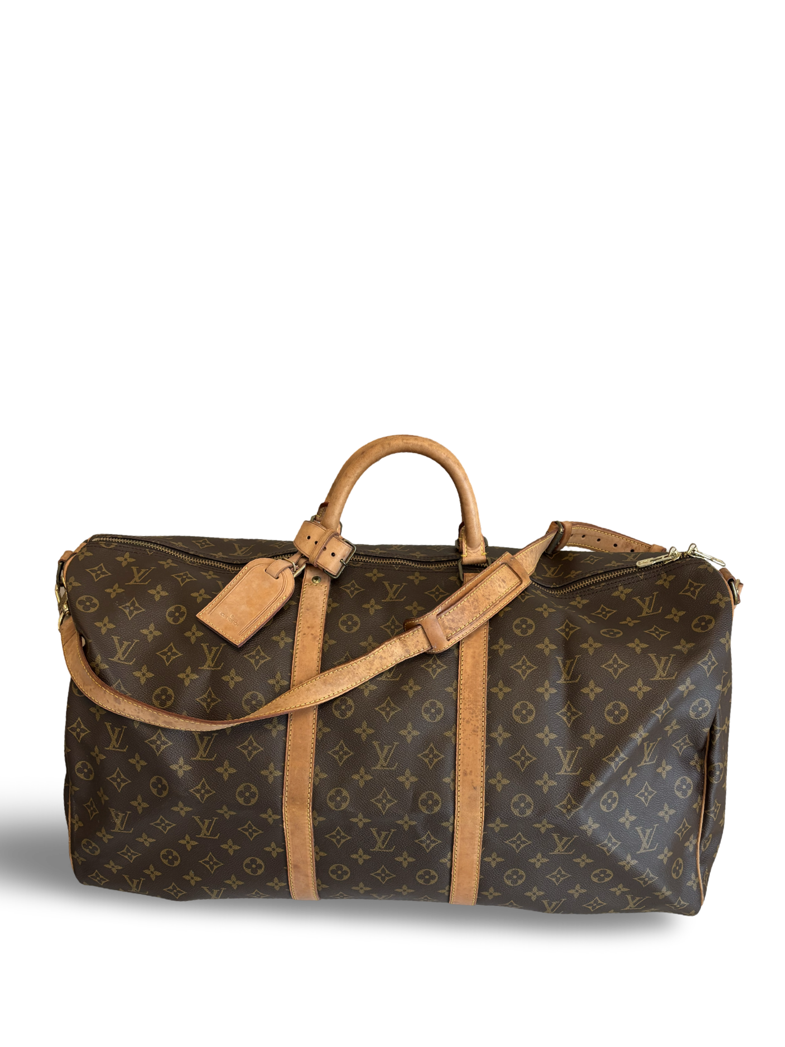 Louis Vuitton Keepall 60 Bandouliere Brown Monogram Canvas Duffel Bag