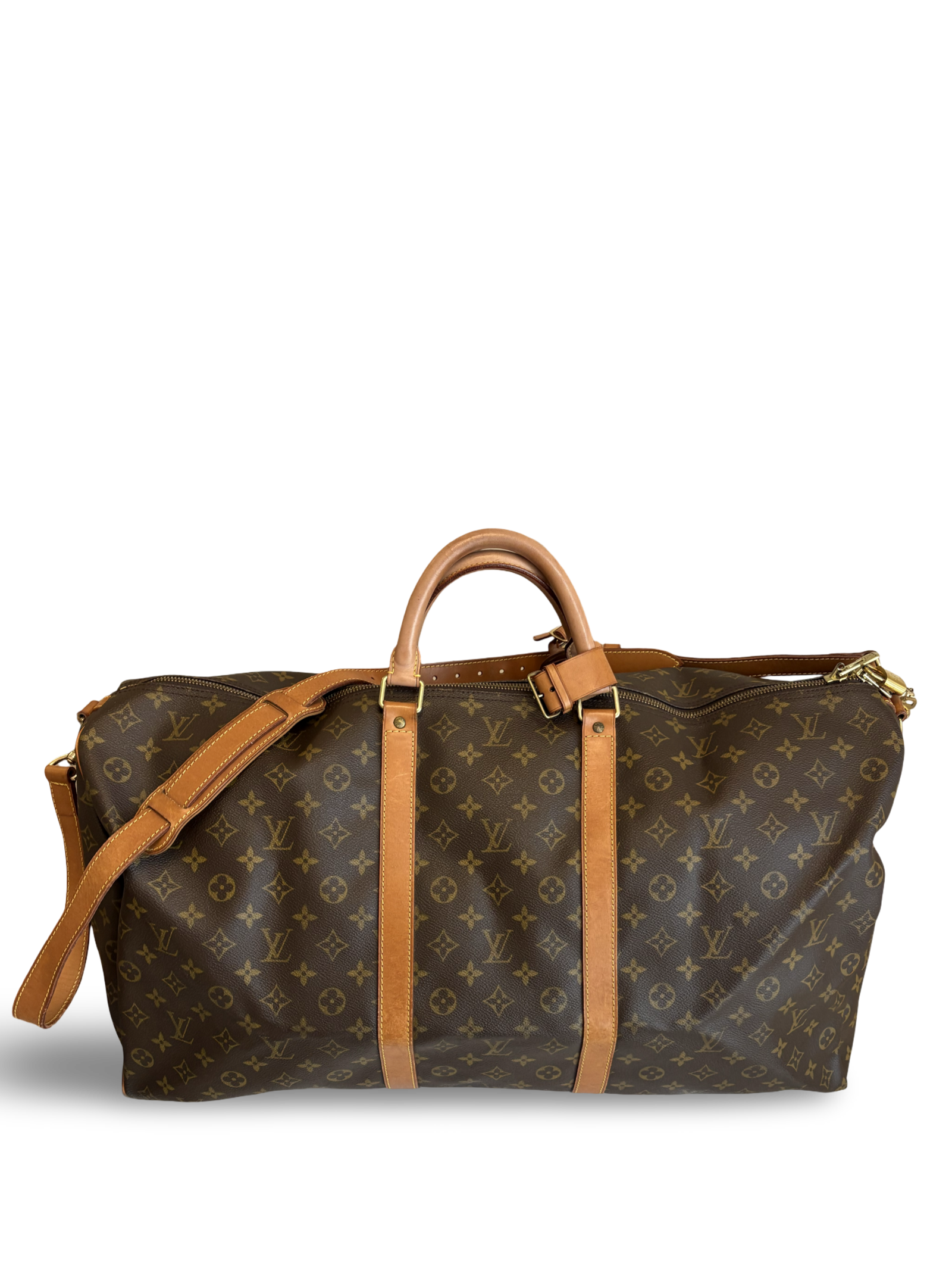 Louis Vuitton Keepall 60 Bandouliere Brown Monogram Canvas Duffel Bag