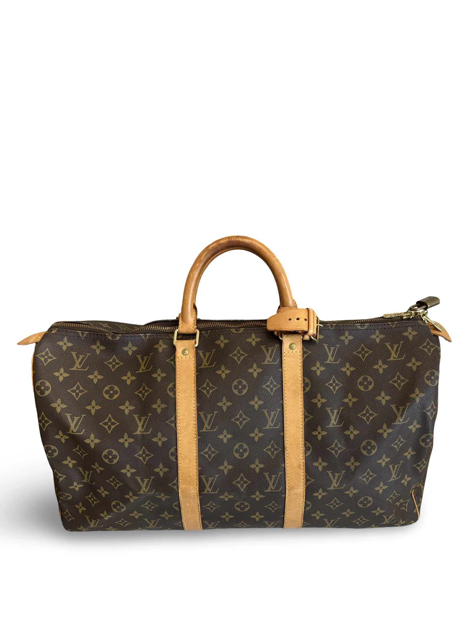 Louis Vuitton Keepall 50 Brown Canvas Monogram Duffel Bag