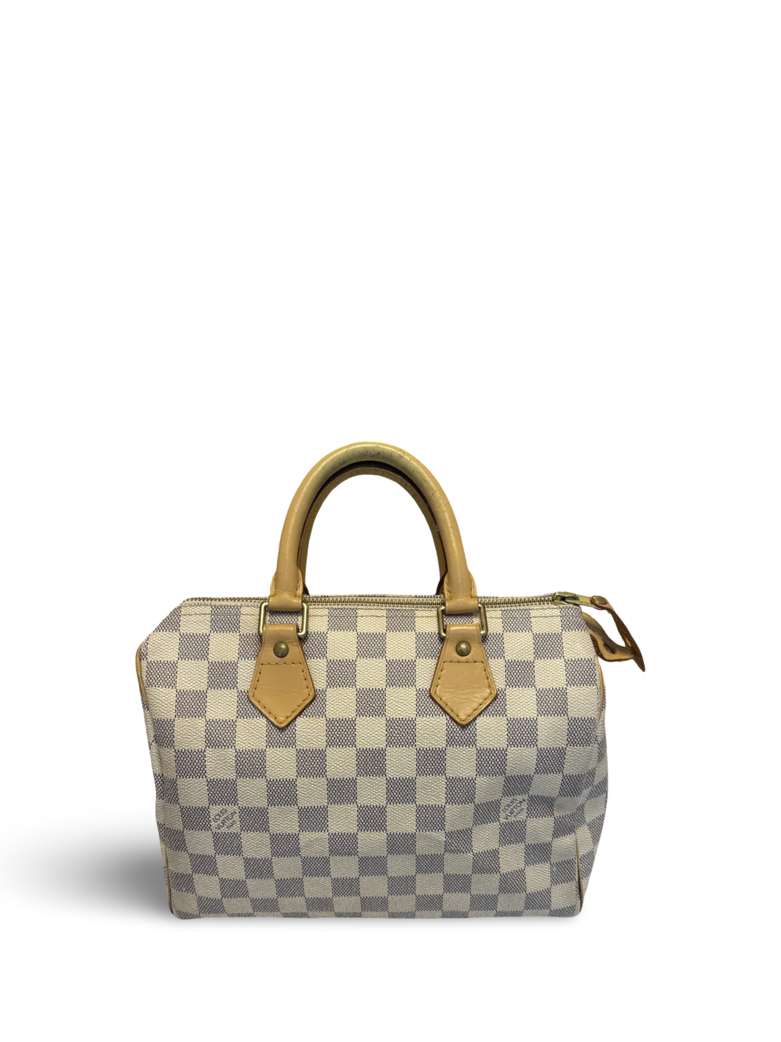 Louis Vuitton Speedy 25 Damier Azur White and Grey Monogram Canvas Bag