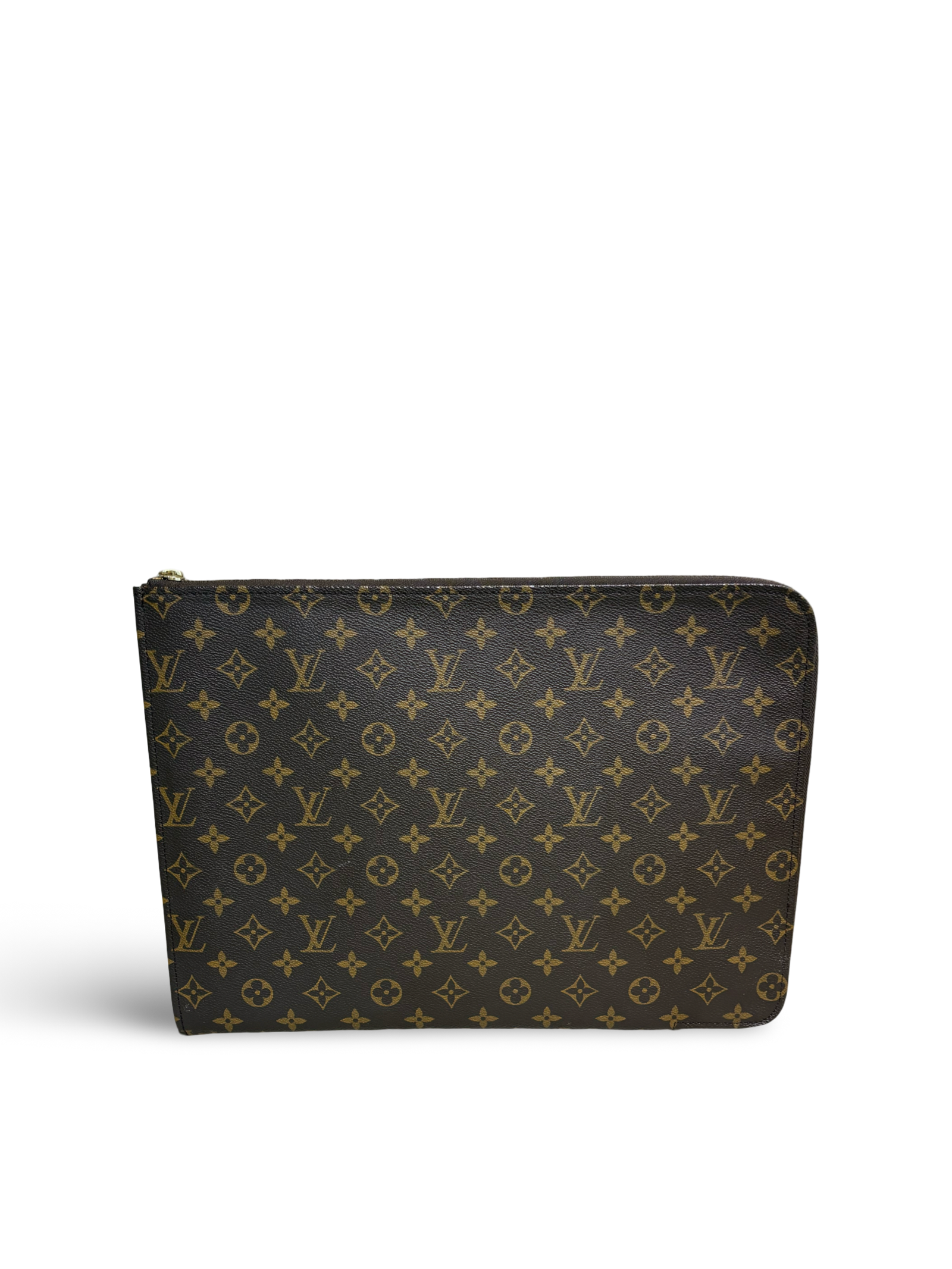 Louis Vuitton Document Laptop Brown Monogram Clutch Bag