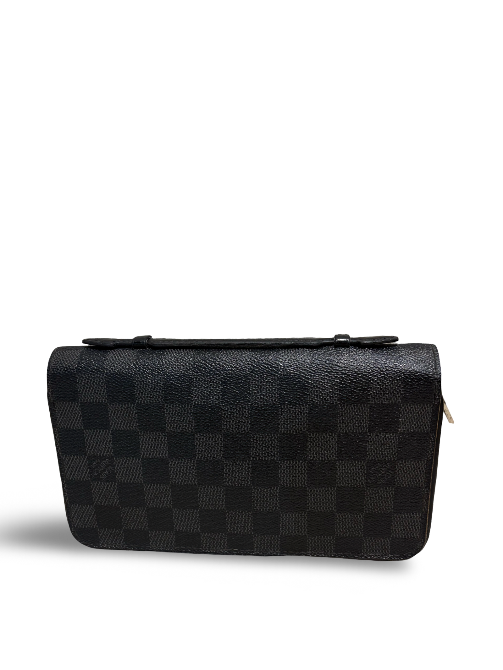 Louis Vuitton Black Damier Monogram Zippy Wallet XL