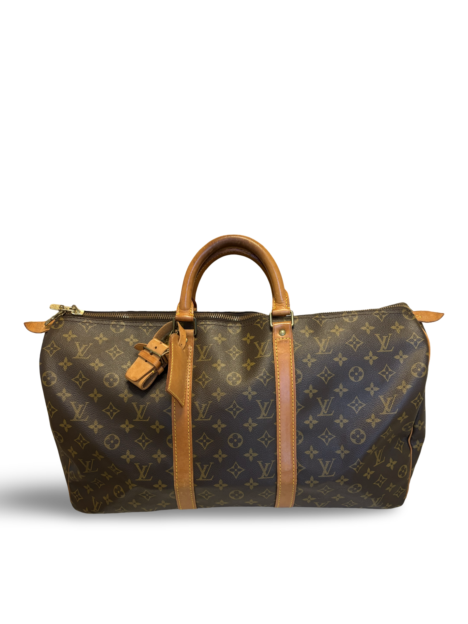 Louis Vuitton Keepall 50 Brown Monogram Canvas Duffel Bag