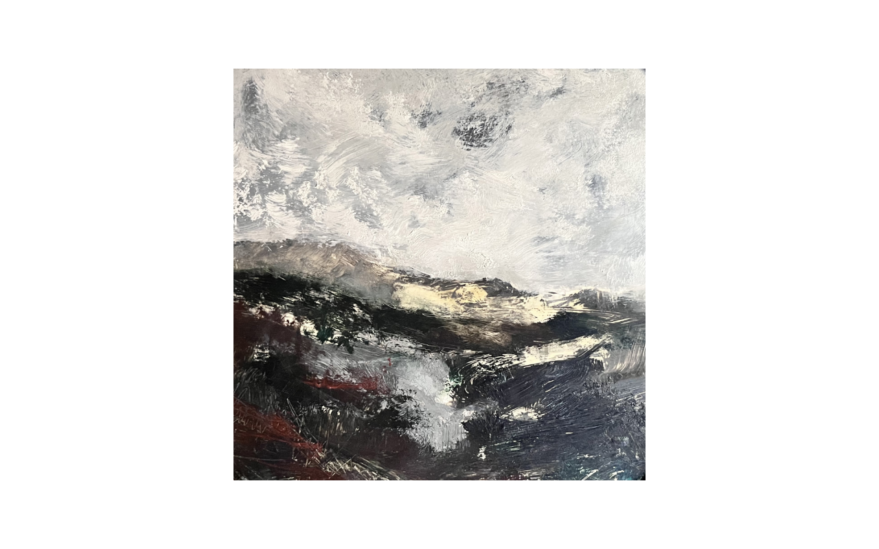 Berggrund
/ 2023
/ 30 x 30 cm
/ Ölfarben auf Steinpapier auf Holz
/ Oil on stone paper on wood