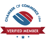 Chamber of Commerce badge with verified member ribbon