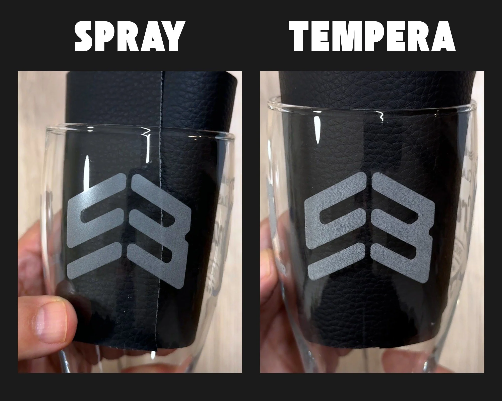 Hey everyone! I&rsquo;ve been spending some time testing different coatings for laser engraving on glass  and this round was an interesting one.

I put a professional glass marking spray (the kind that costs around $40) head-to-head against tempera p