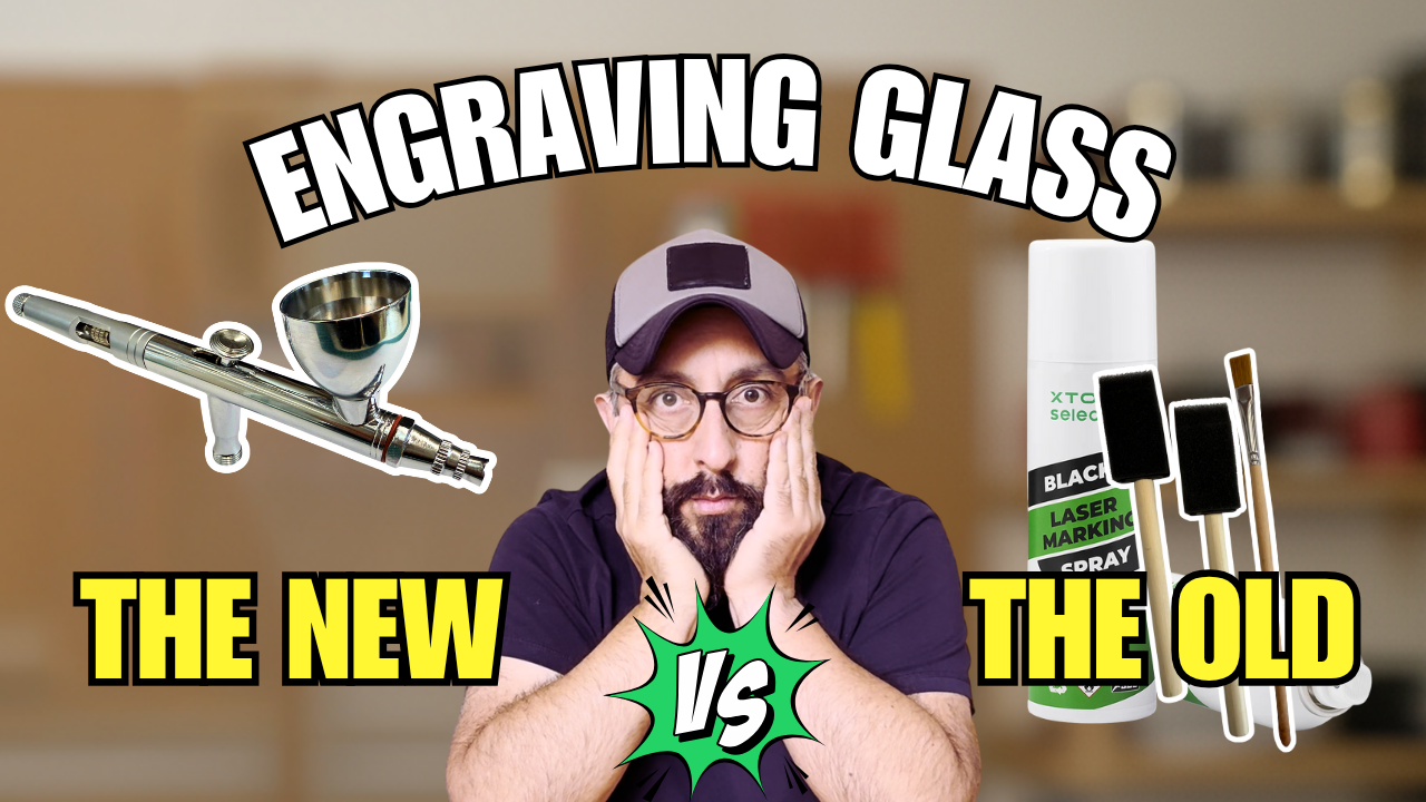 My First Airbrush Test: Can Tempera Paint Compete with Pro Glass Engraving Sprays