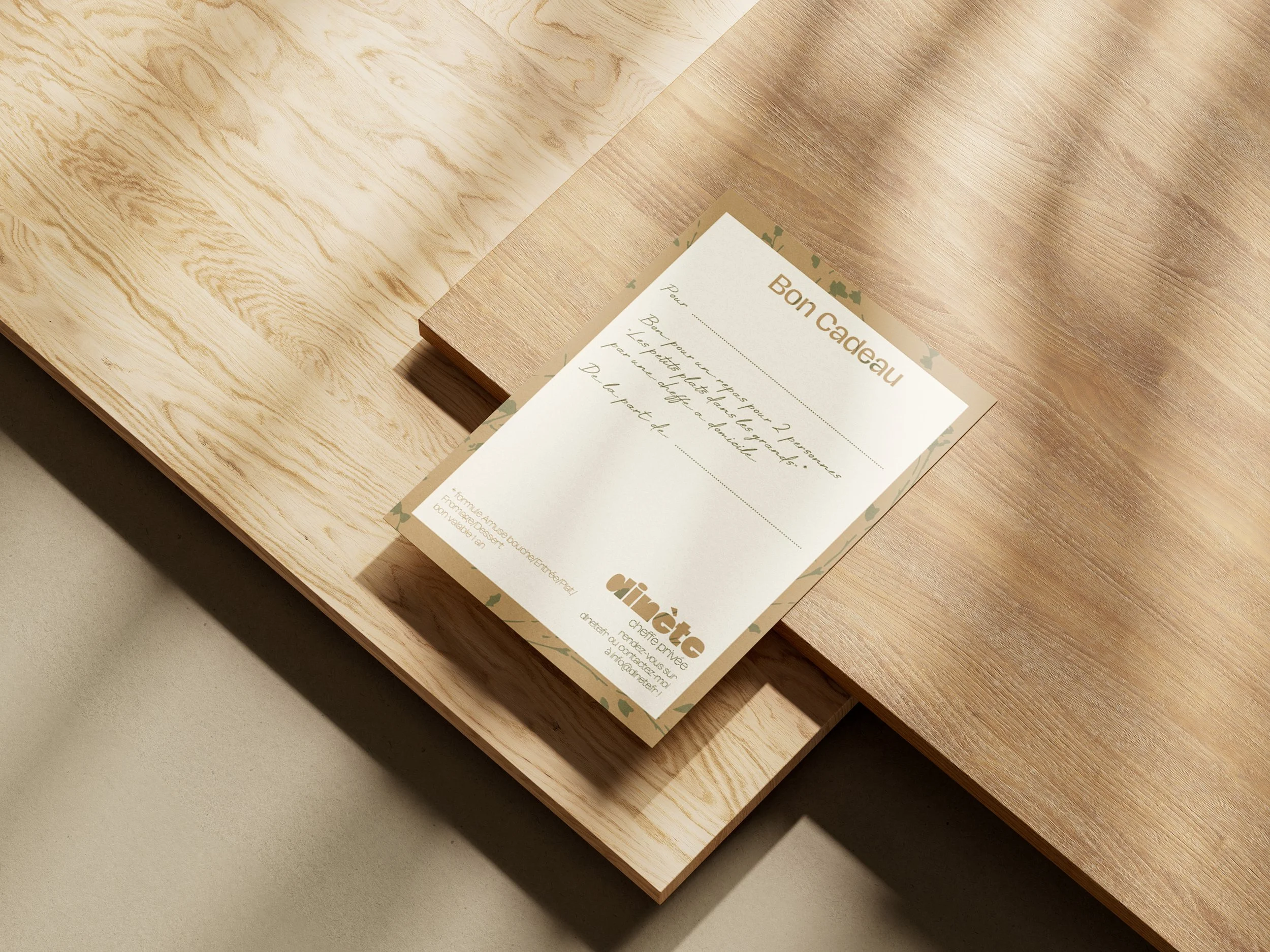 Bon cadeau menu "Les petits plats dans les grands"