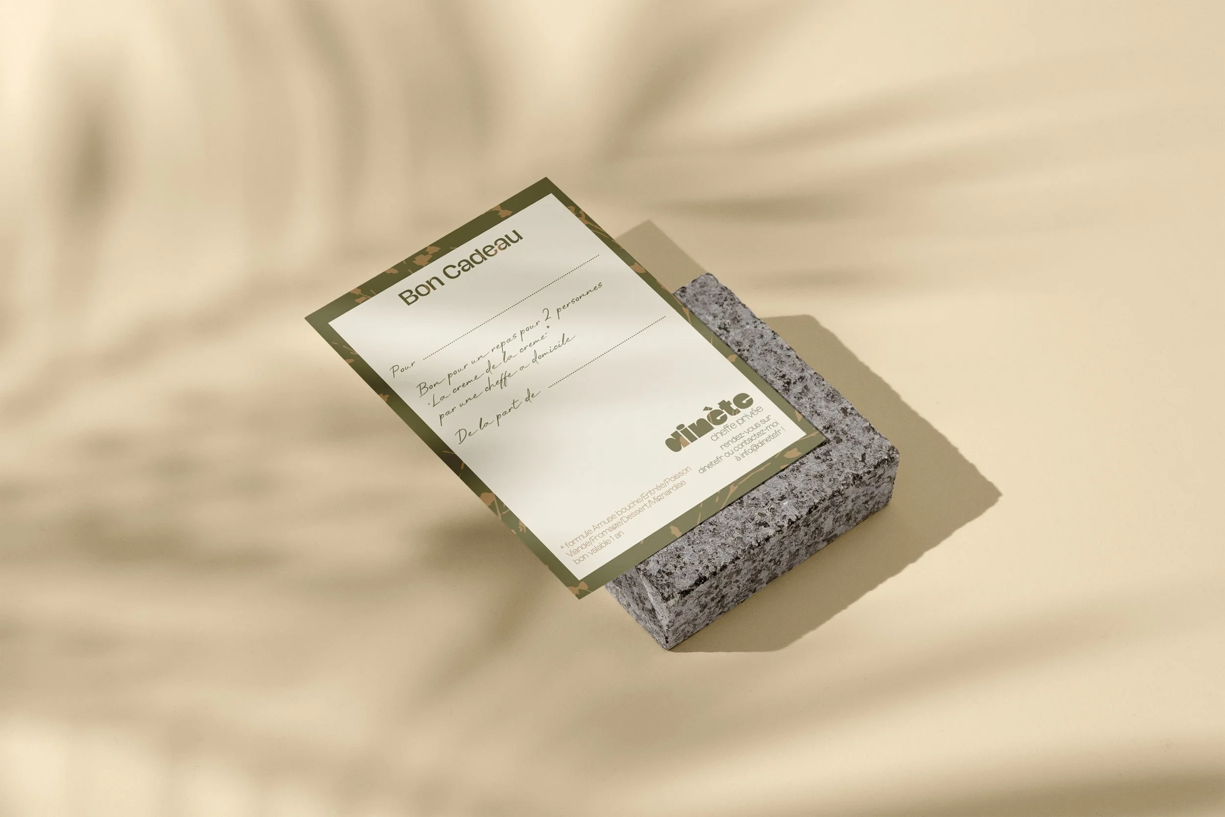 Bon cadeau menu "La crème de la crème"