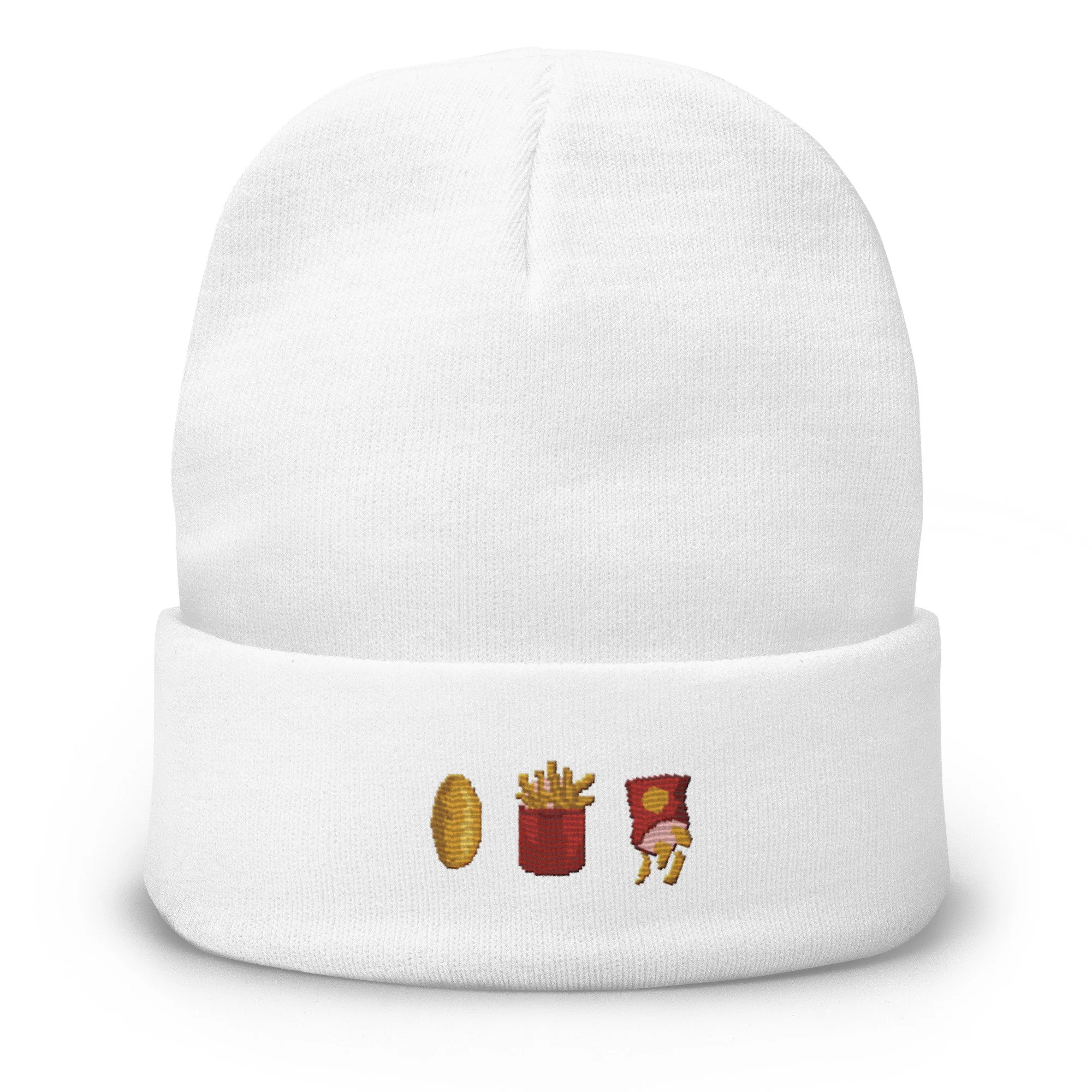 Potato, Fries & Crisps Embroidered Beanie | 2 Colours