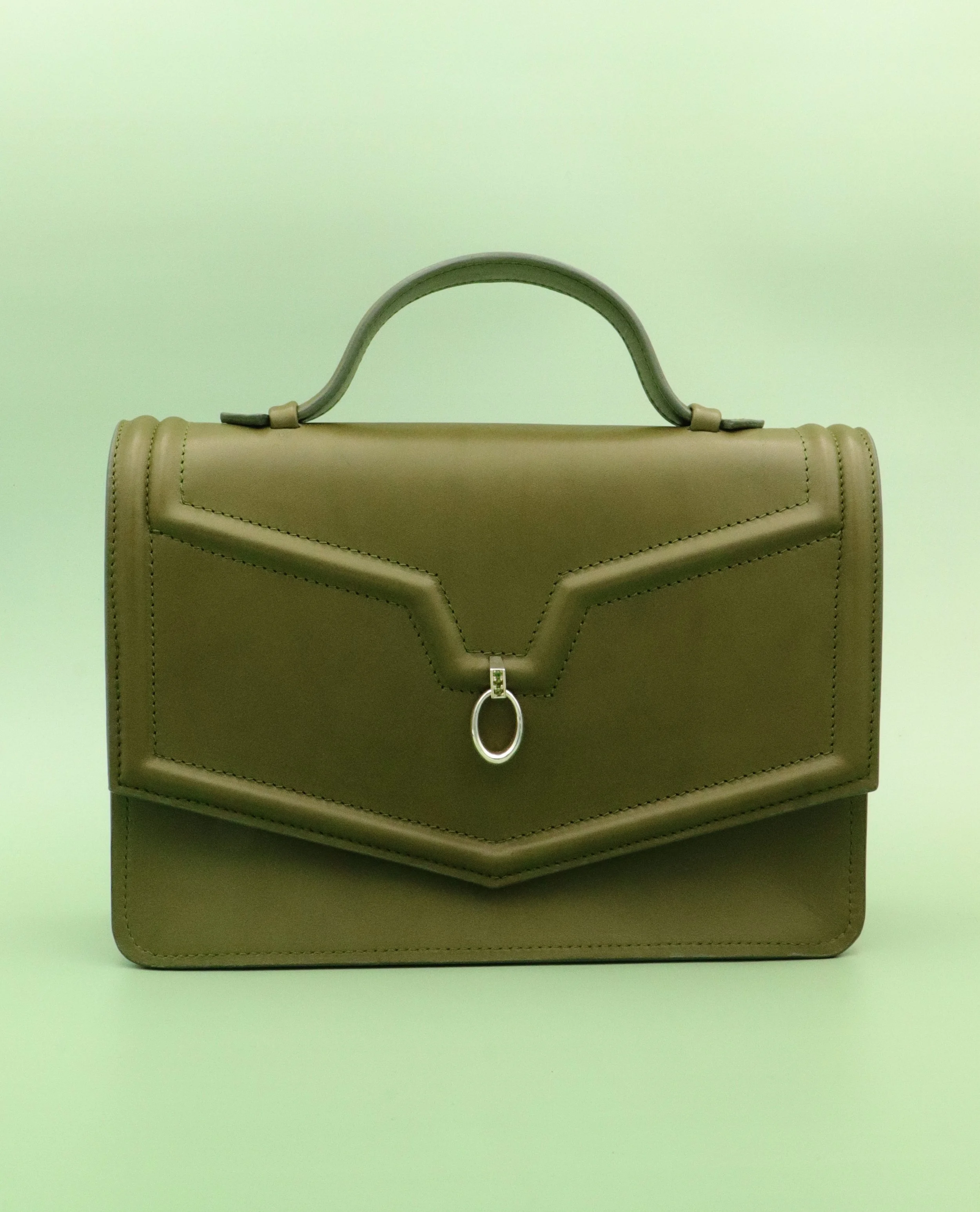 Green O-Ring Handbag - Tourmaline