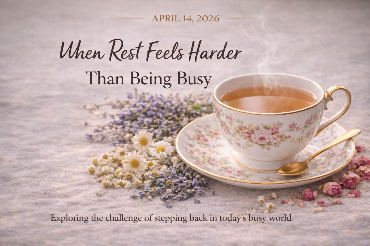 When Rest Feels Harder Than Being Busy