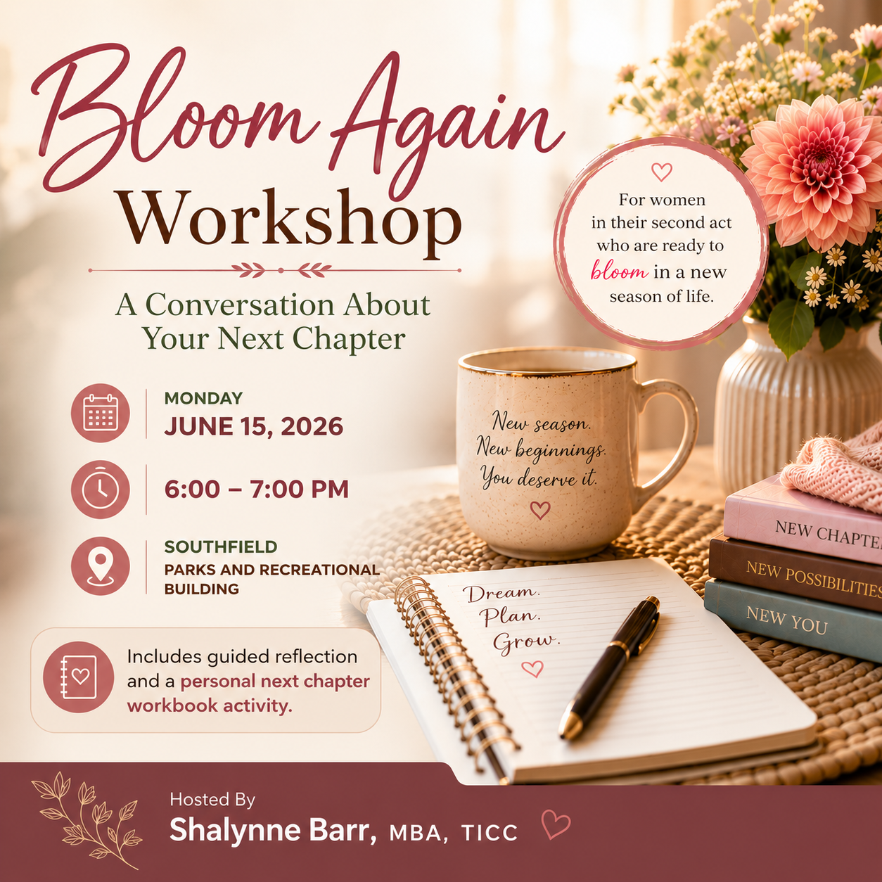 Bloom Again Workshop: A Conversation About Your Next Chapter