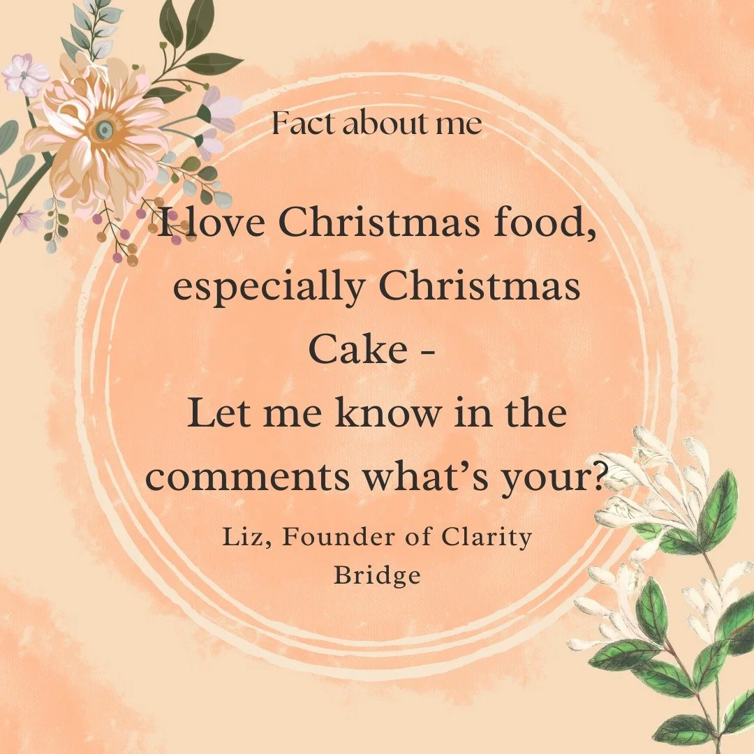 #factaboutme #Christmas #Christmasfood #inspired #funfact #shareyourfact #Claritybridge