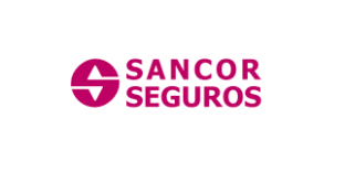 Logotipo de Sancor Seguros en color rosa.