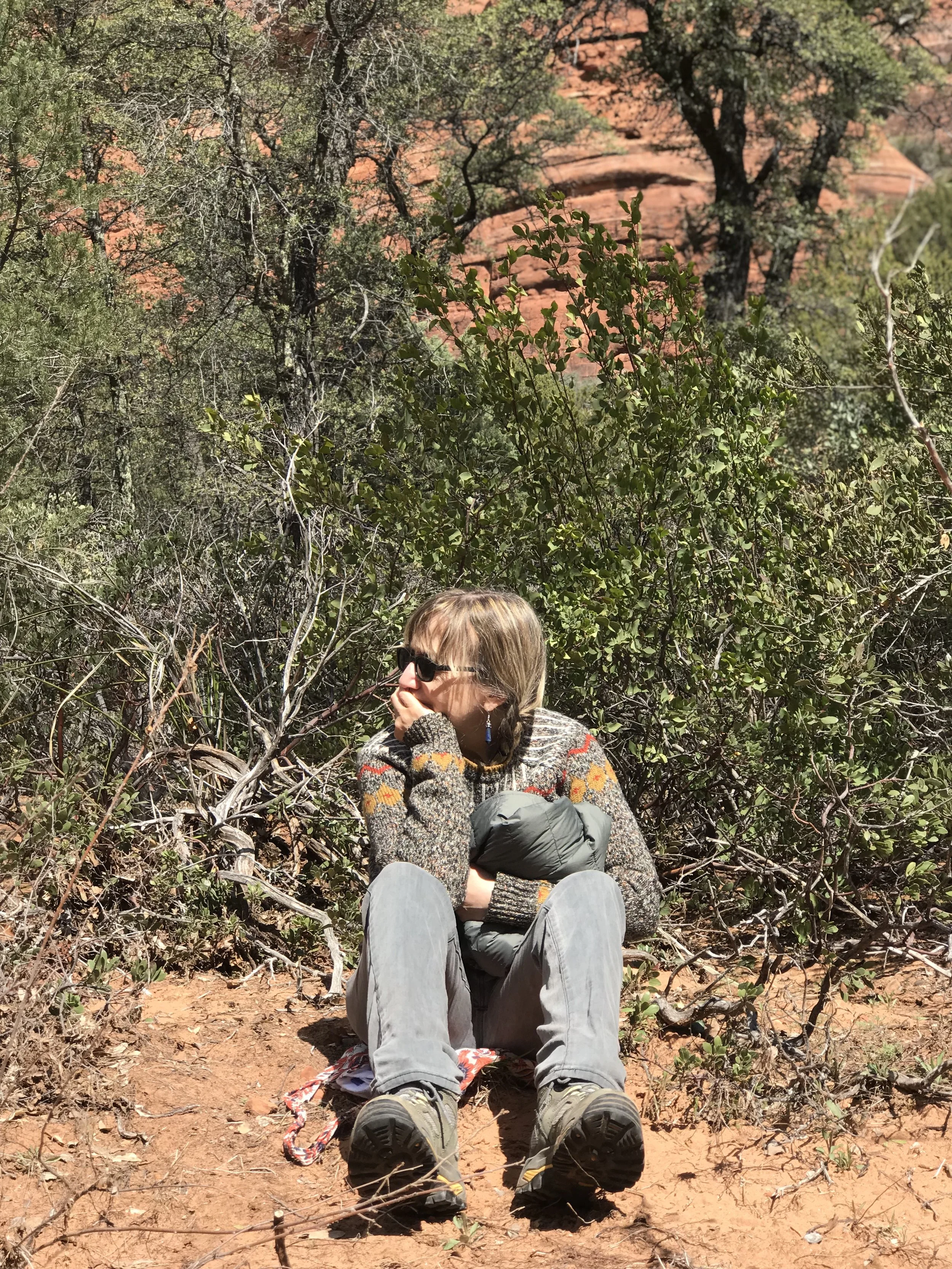 Sitting and contemplating - Sedona