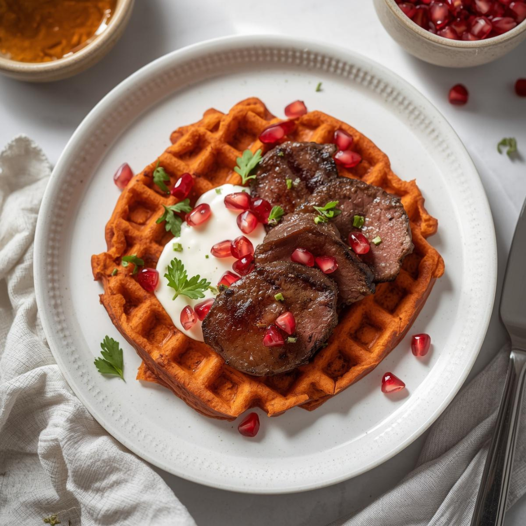 Hirsch Lungenbraten Waffel