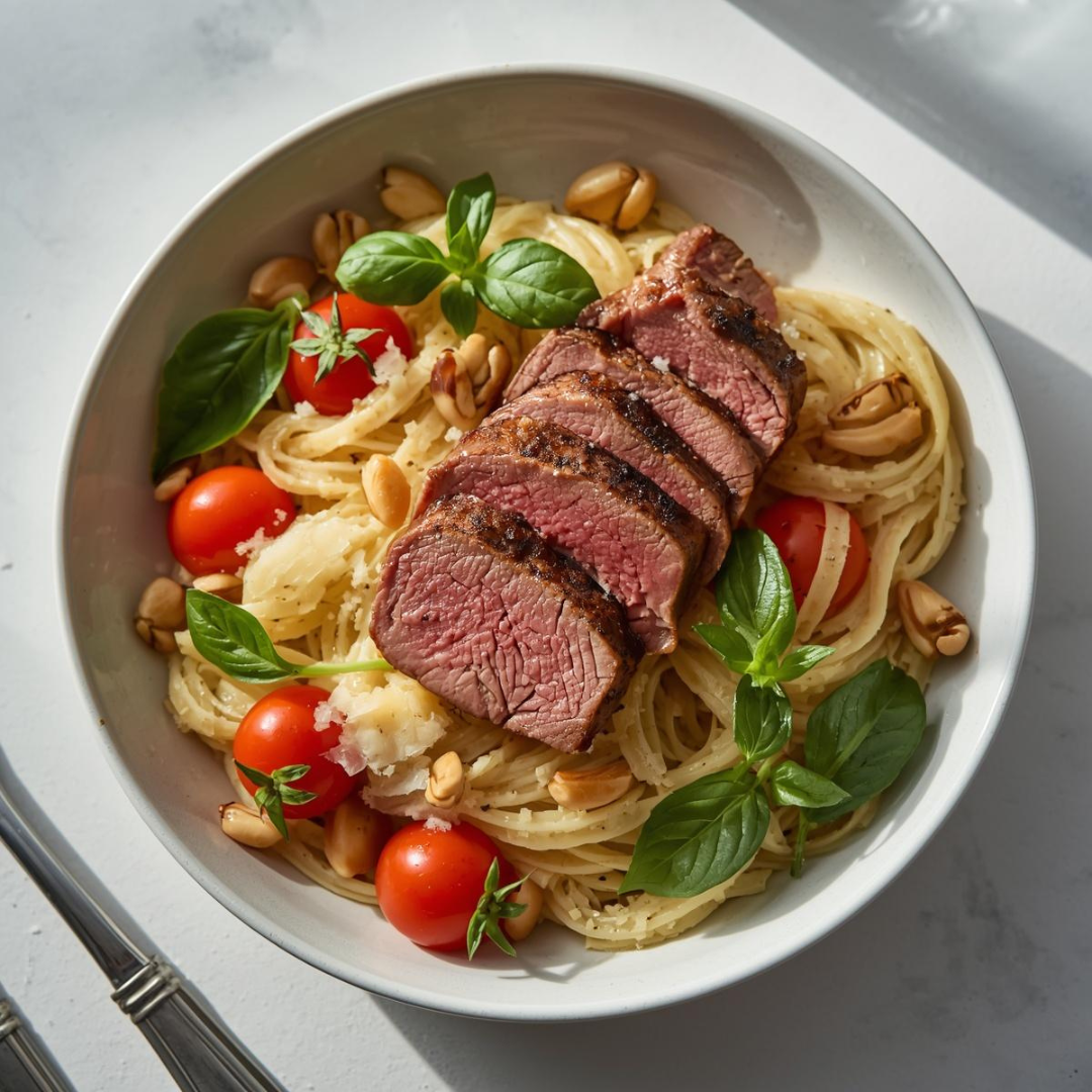 Hirsch Lungenbraten Pasta
