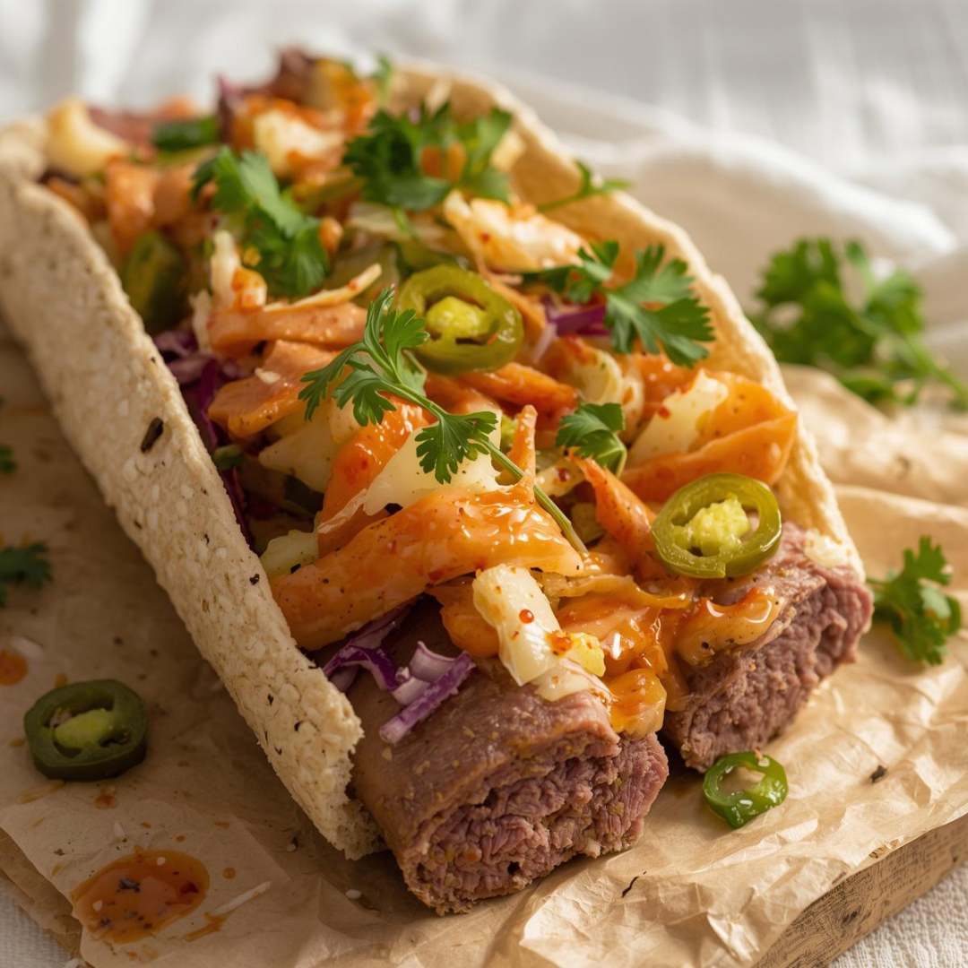Wildschwein Rollbraten Taco