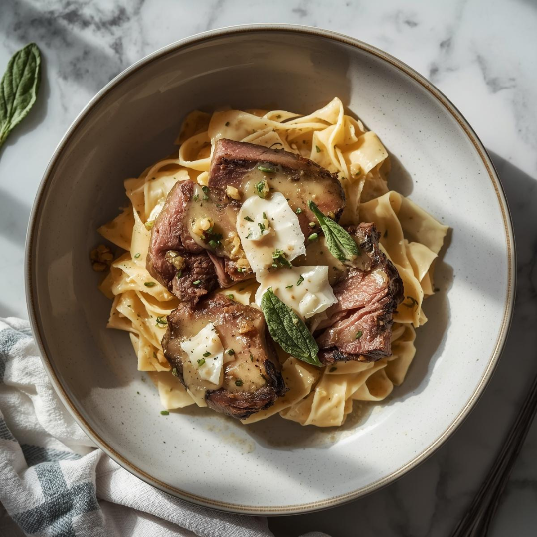 Wildschwein Rücken Pasta