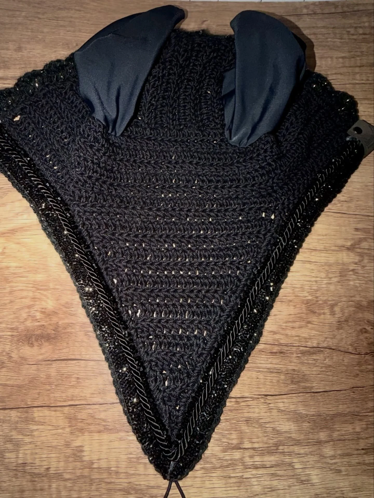 Black Sparkle Tie Down