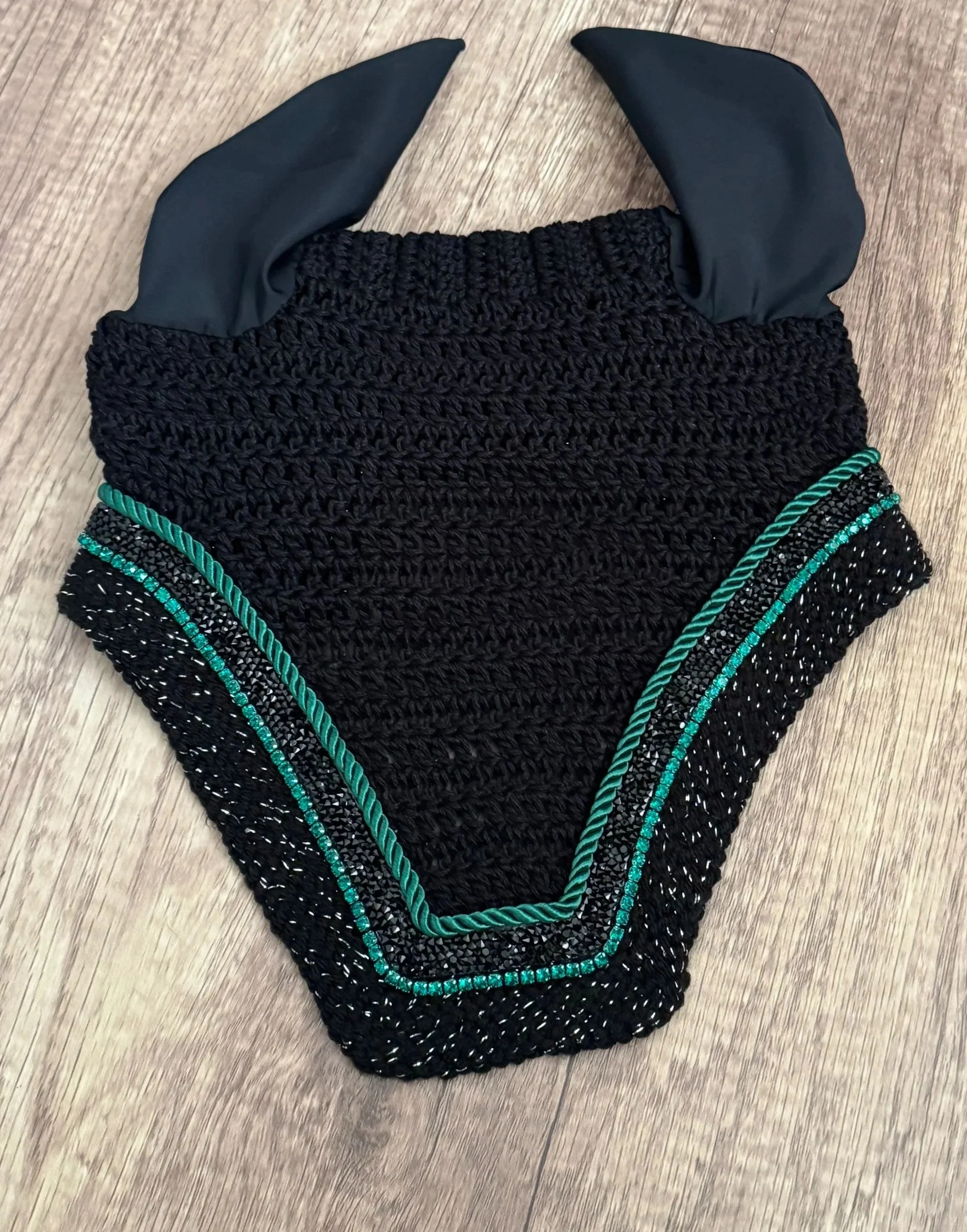 Green and Black Sparkle Square