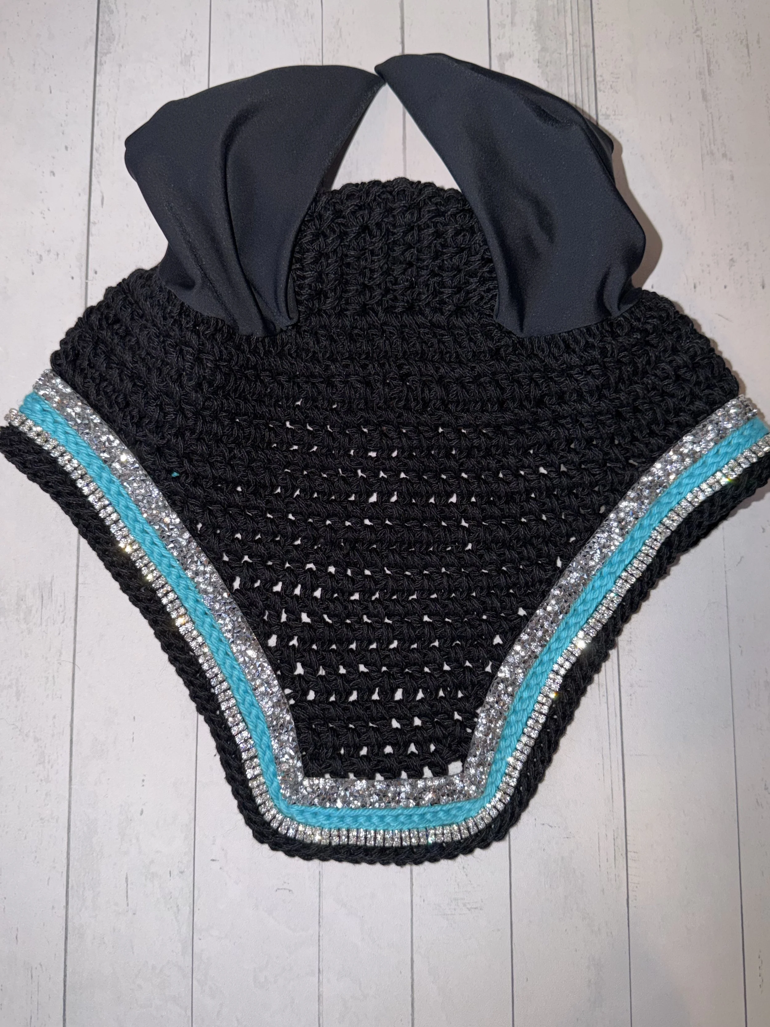 Teal and Silver Sparkle Square