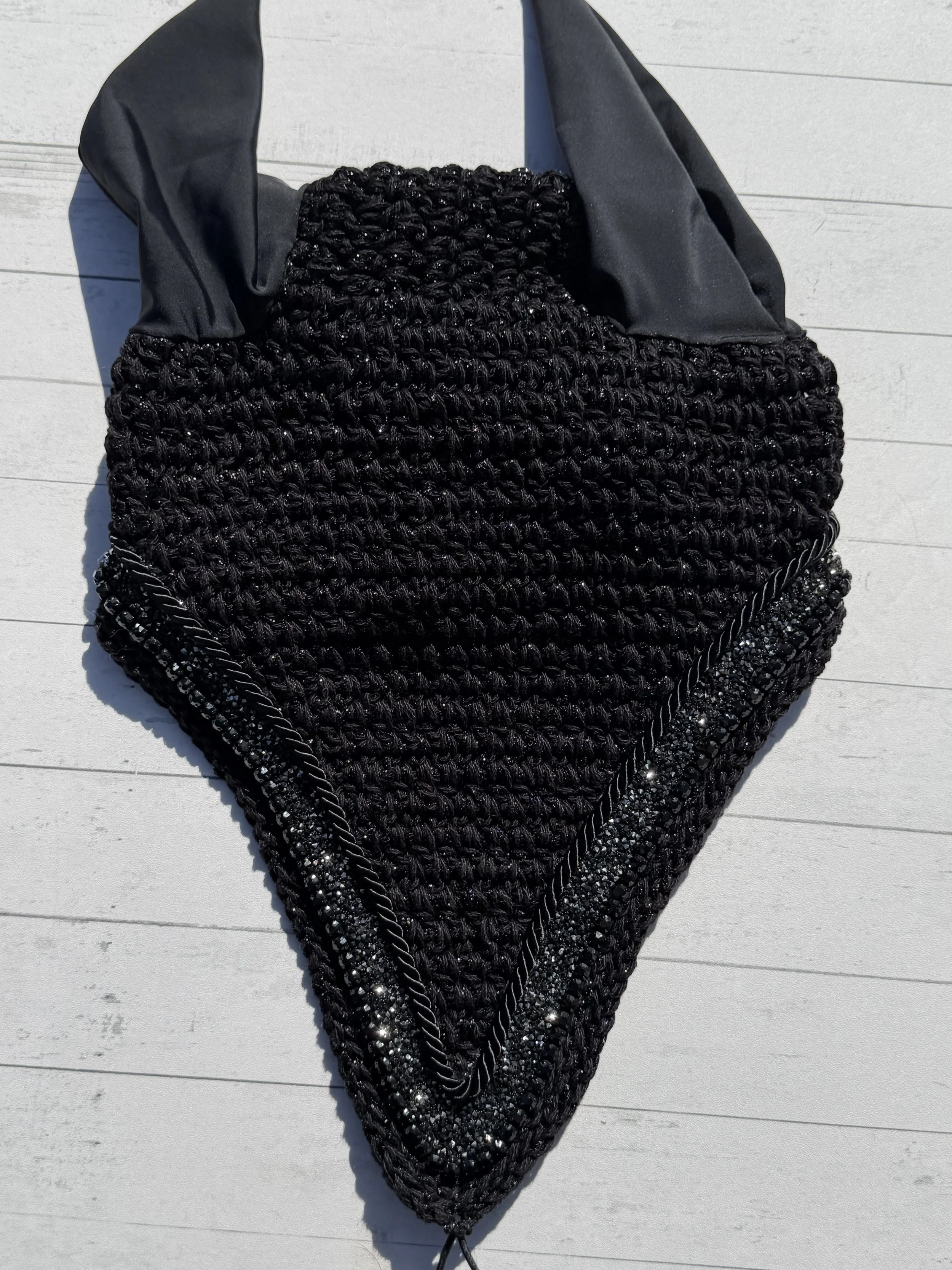 New Black Shimmer Bonnet
