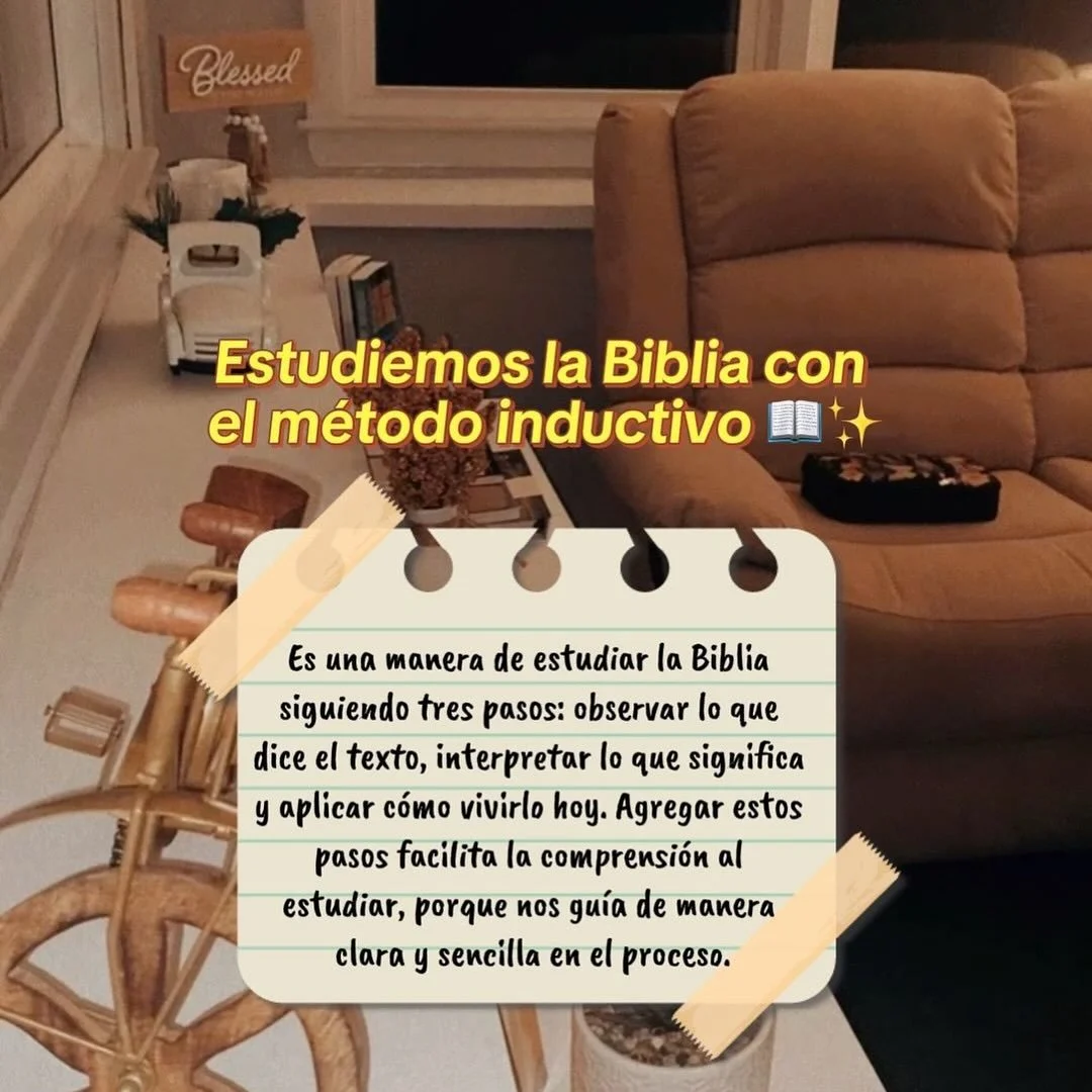 📖 Estudia la Biblia con el método inductivo:
Observar: ¿Qué dice el texto?
Interpretar: ¿Qué significa para los oyentes originales?
Aplicar: ¿Cómo lo vivo hoy?
.
.
.
.
.
.
.
.
.
#estudiobiblico #devoc