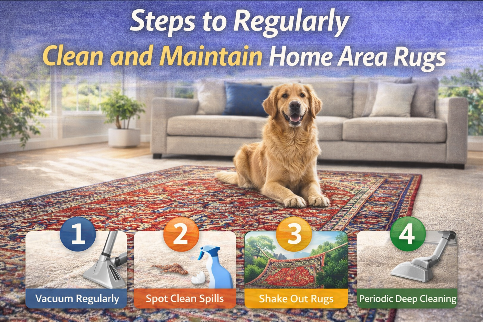 Steps to Regularly Clean and Maintain Home Area Rugs