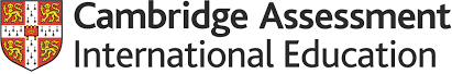 Cambridge Assessment International Education logo with a shield emblem and text.