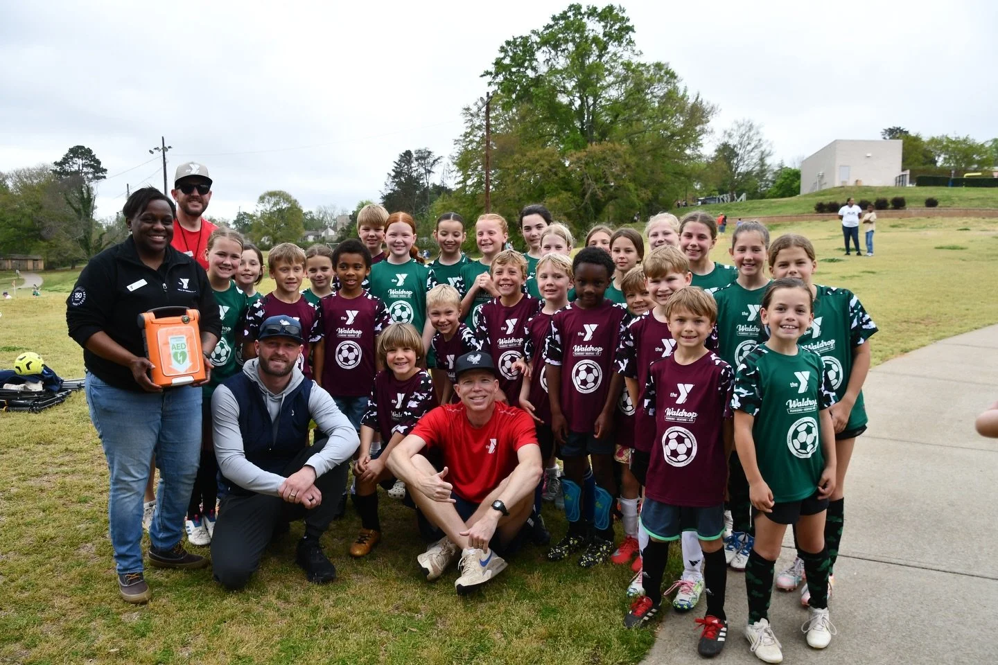 Equipping our friends @cainehalterymca.

A special thank you to @usctrustee for sponsoring this AED to further equip where our families come together to compete. Being a part of a team makes sports remarkably impactful. This donation represents teamw