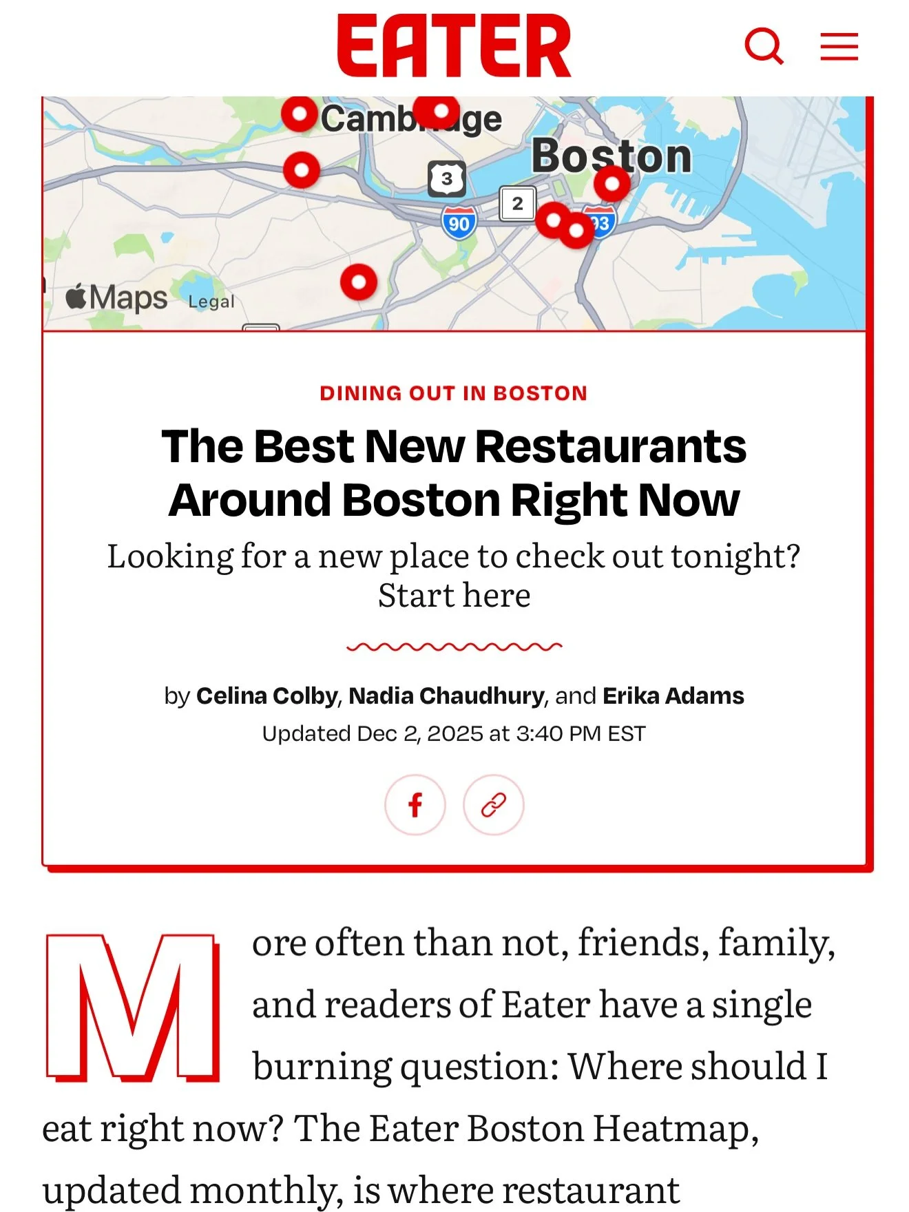 When we go to a major city, we always check @eater&rsquo;s HEATMAP for the newest and best spots to eat. That being said, we&rsquo;re absolutely ecstatic to have been featured and included in our own hometown&rsquo;s list! Thank you @trendsandtolstoy