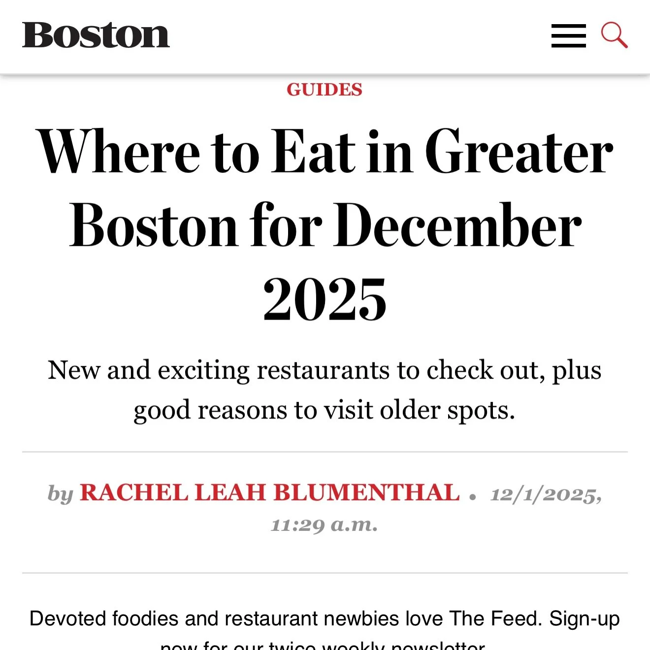 Second mention in two months! Thank you, @blumie625 and @bostonmagazine 🙏🌊🦀🦦🦞🦐🍤🦪🤝

Full article and list in bio!

#Boston #seafood #eatboston #bostonfoodies #bostoneats #allston #allstoneats #bosfoodies #bostonfoodjournal #eaterboston #foodi