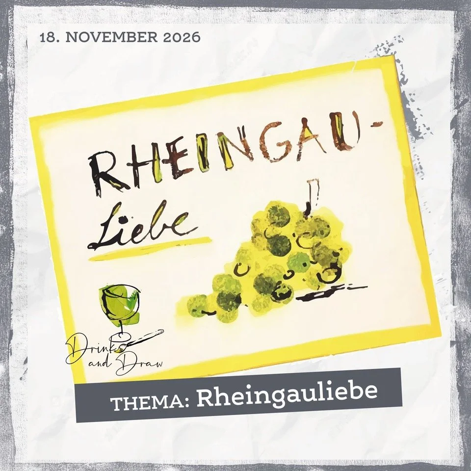 Drink & Draw "Rheingauliebe" am 18. November 26 im Weingut Kisselbach
