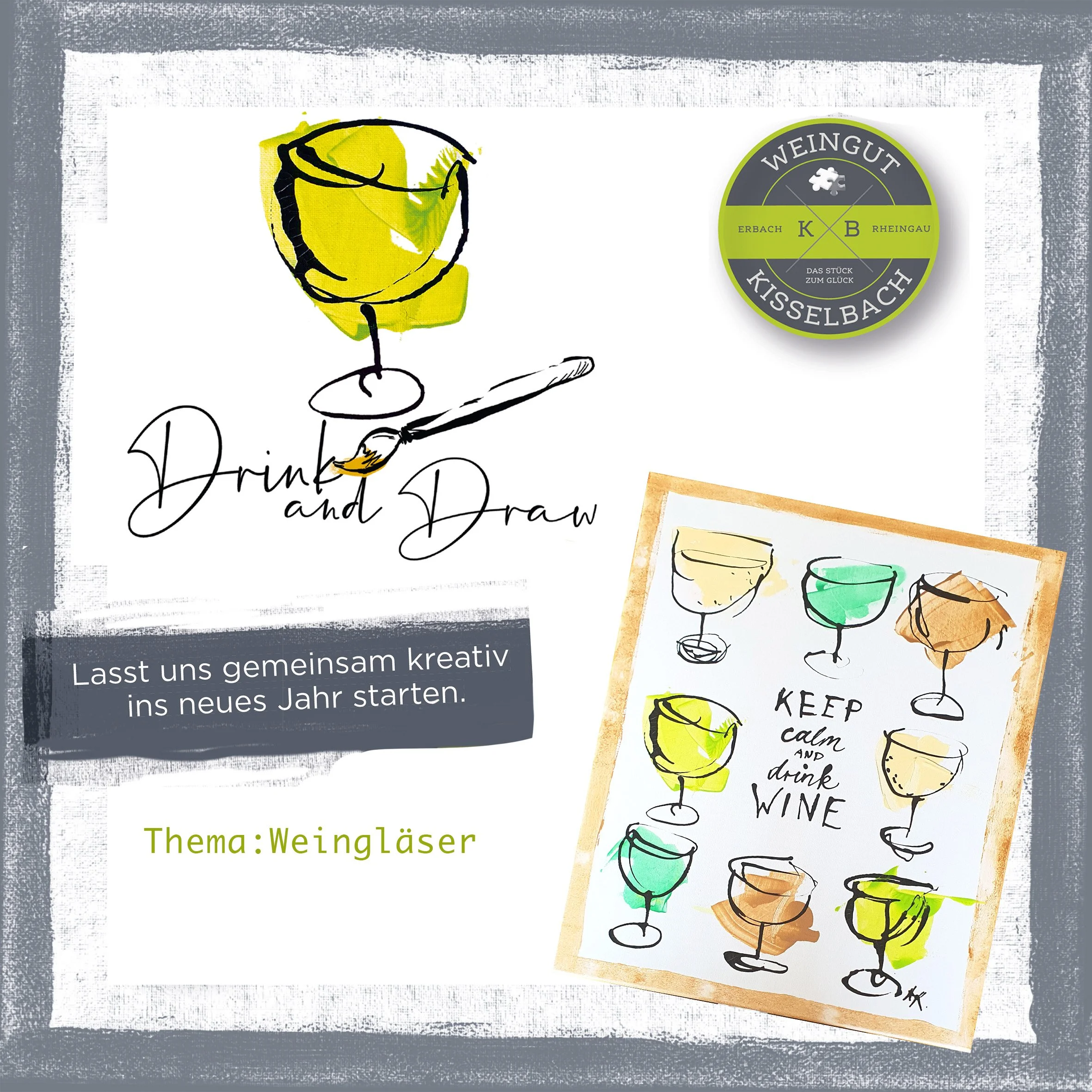 Drink & Draw "Weingläser" am 23. Januar 26 im Weingut Kisselbach
